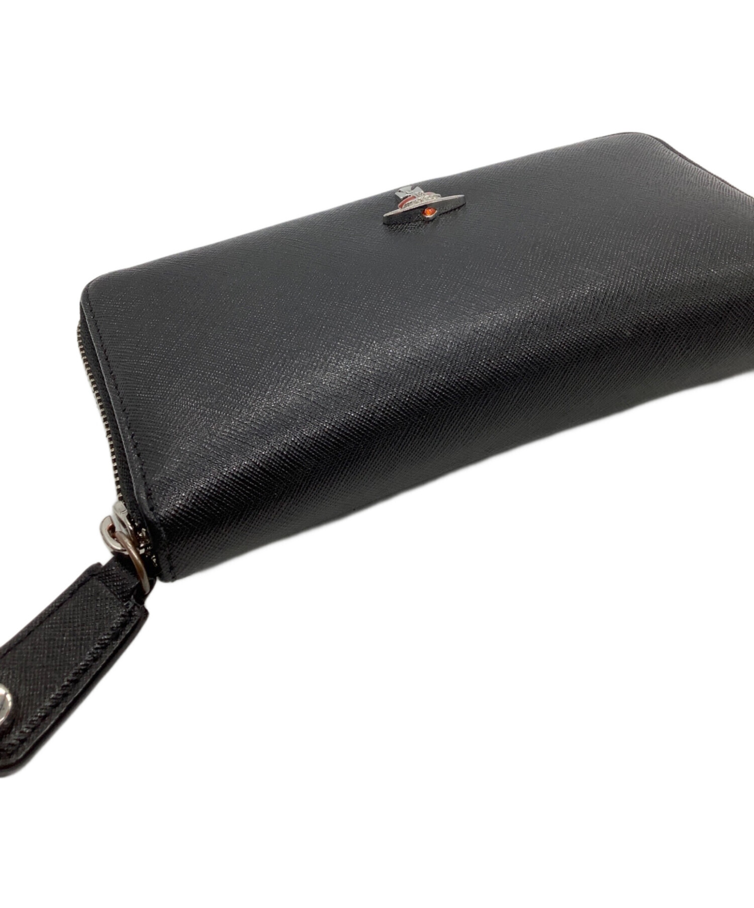 ヴィヴィアンウエストウッド 長財布 ディアマンテ ブラック 中古品 Vivienne Westwood - ヴィヴィアンウエストウッド 長財布 ディアマンテ