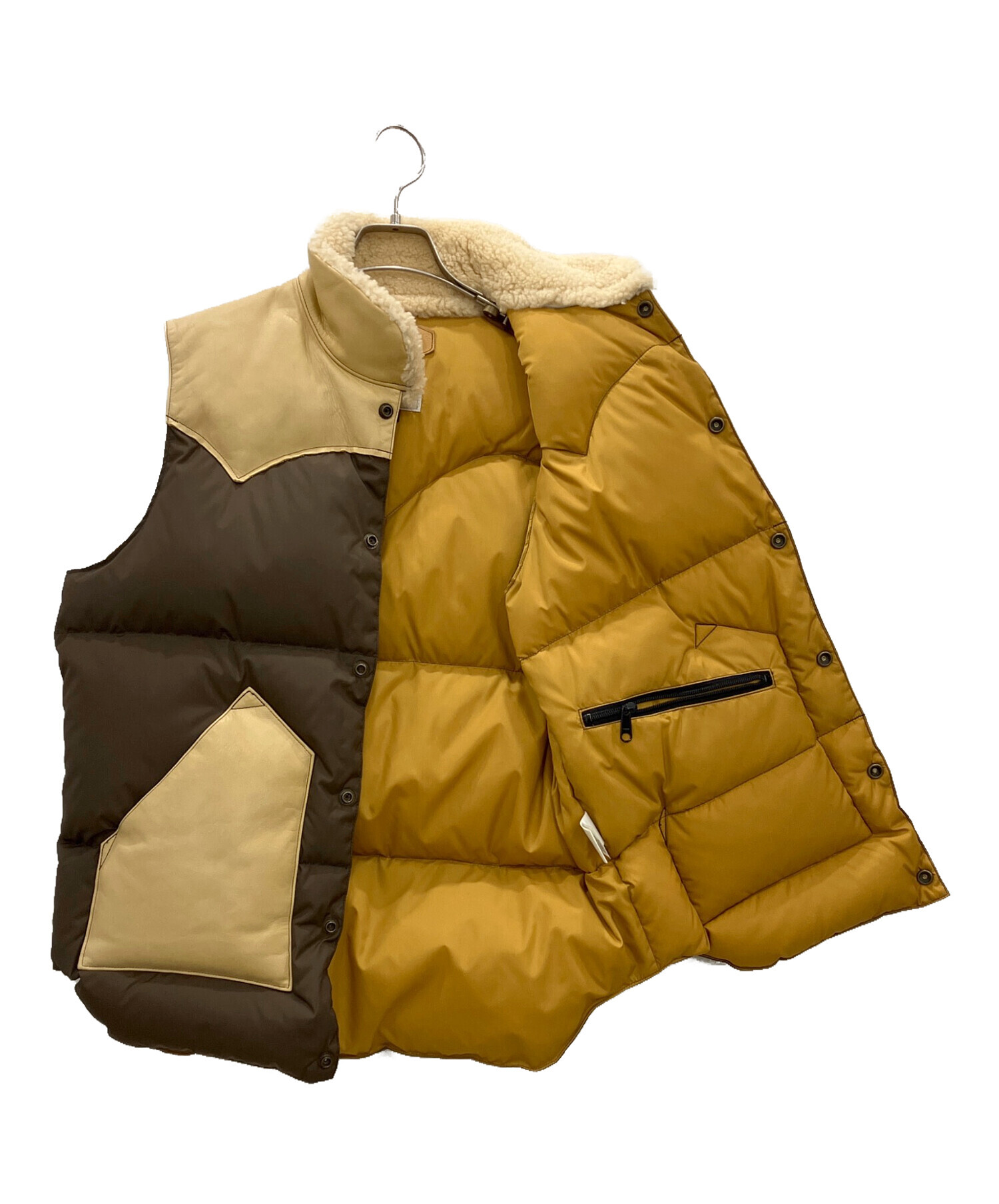 プライスダウン　￼古布　タペストリー GUCCI（グッチ）ダウンジャケット/ダウンベスト オレンジ サイズ:S