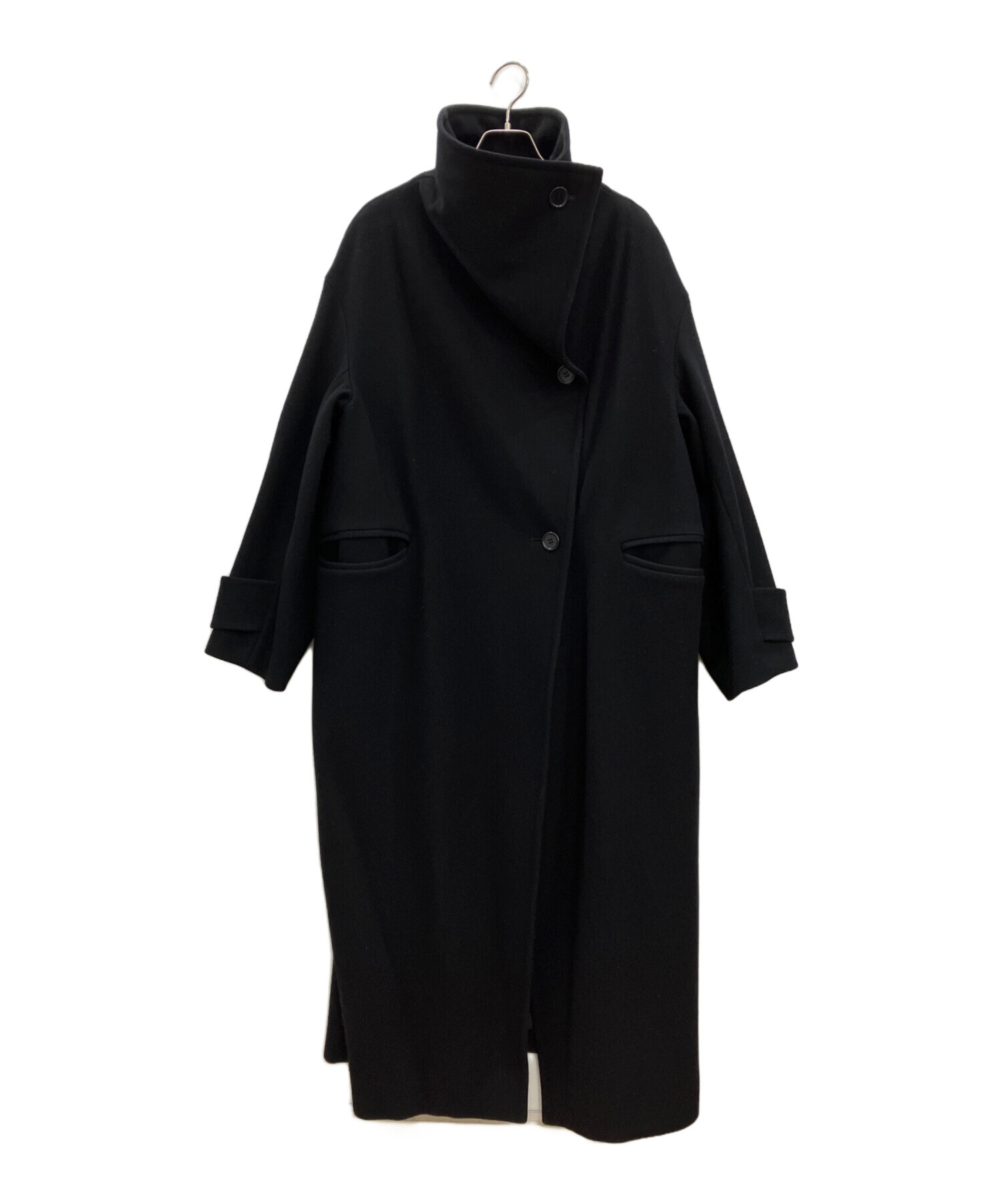 CLANE クラネ コート（その他） レディース 【古着】【中古】 中古・古着通販】CLANE (クラネ) アップネックオーバーコート ブラック