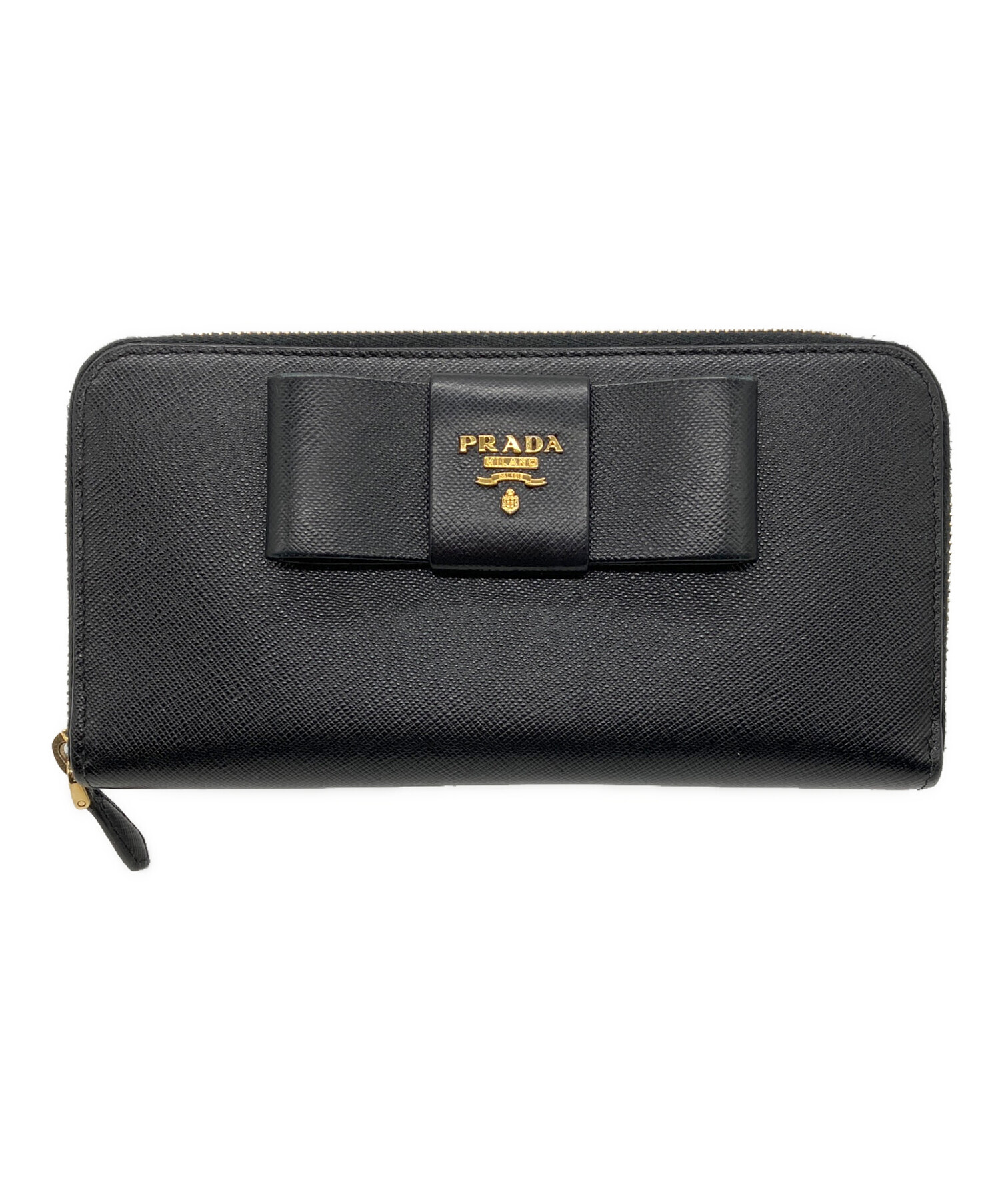 中古・古着通販】PRADA (プラダ) 長財布 PRADA サフィアーノ ブラック 