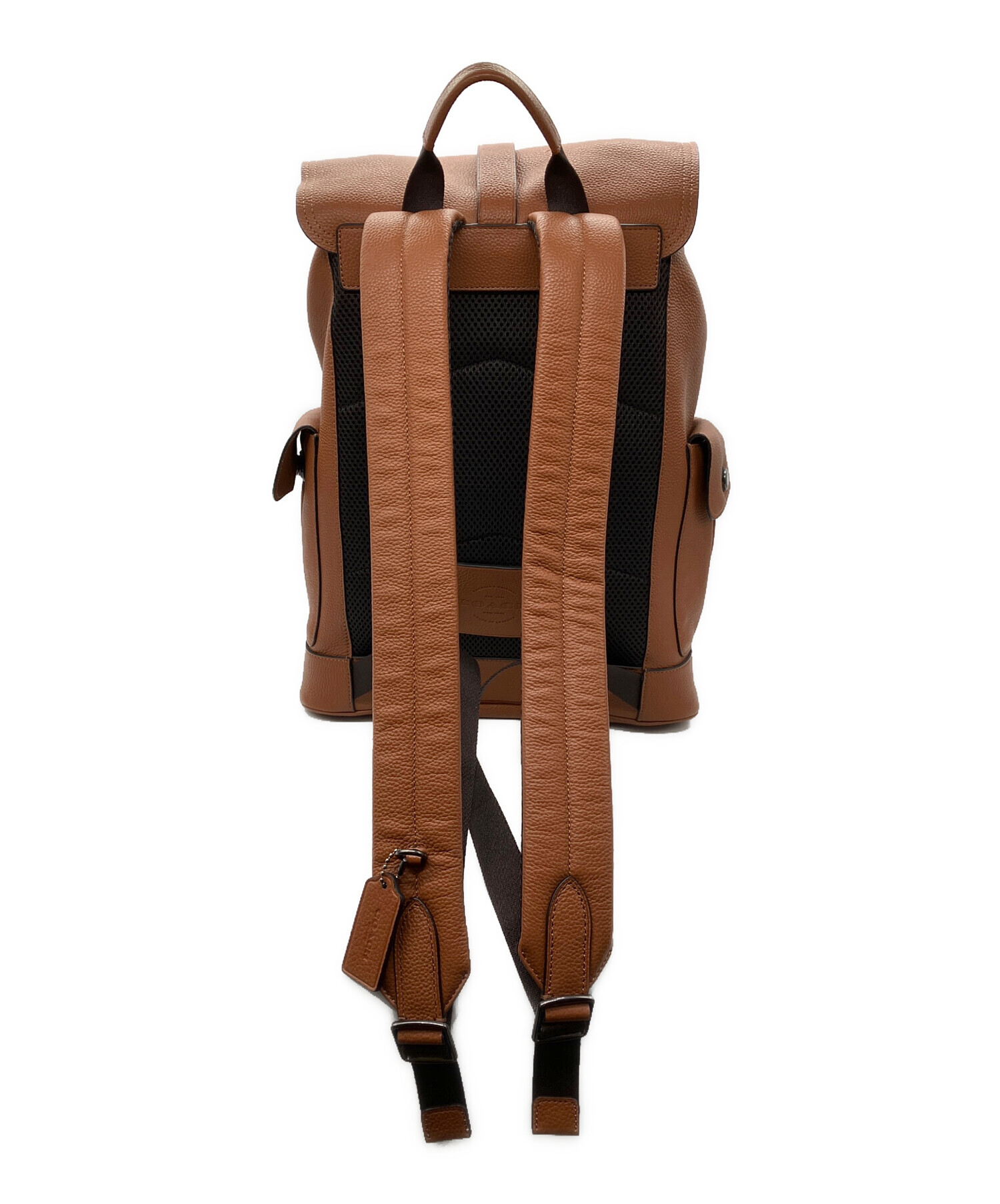 美品 COACH オールレザー リュック ブラウン 中古・古着通販】COACH (コーチ) レザーリュック COACH ハドソン