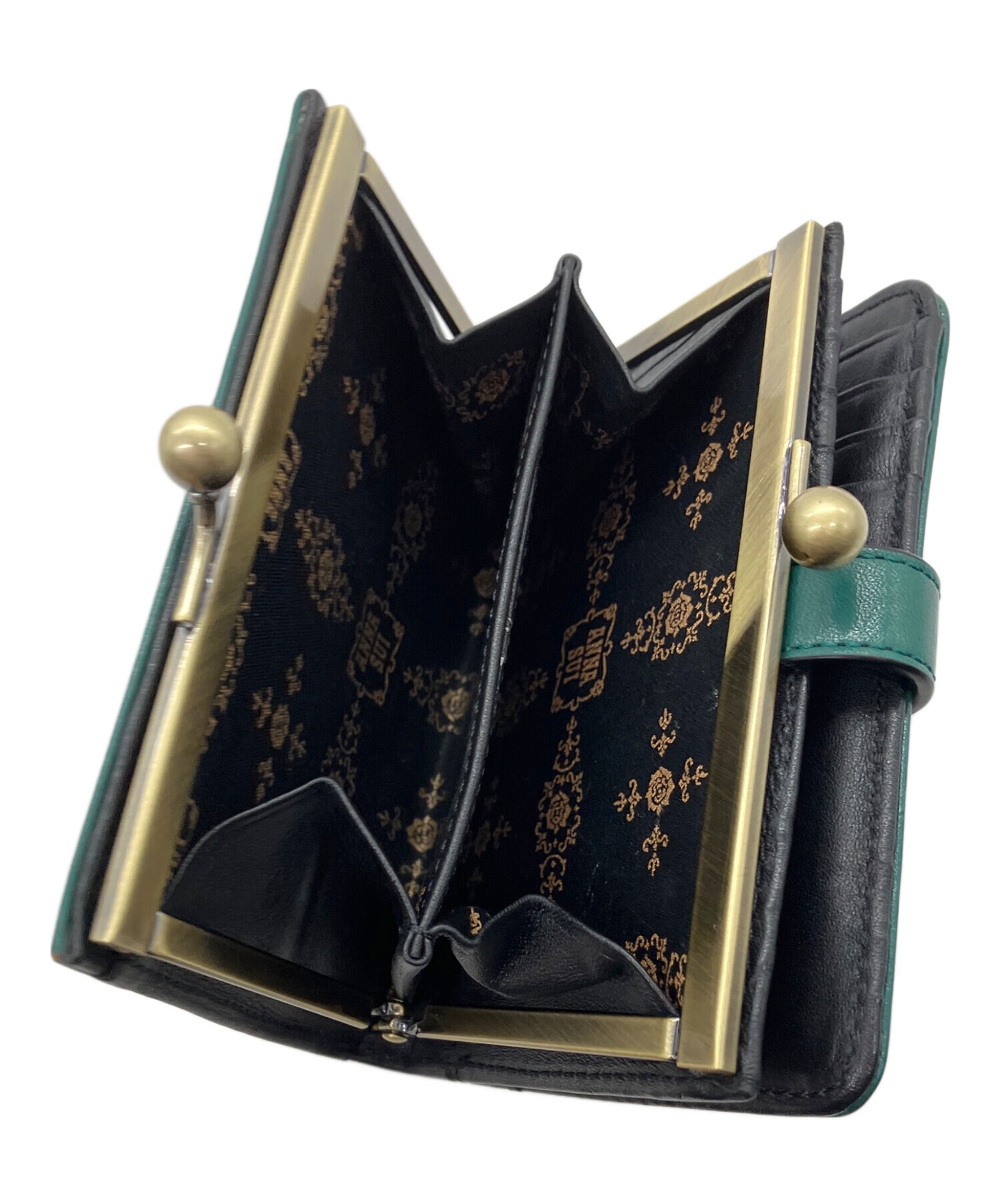 中古・古着通販】ANNA SUI (アナスイ) 2つ折り財布 ANNA SUI グリーン
