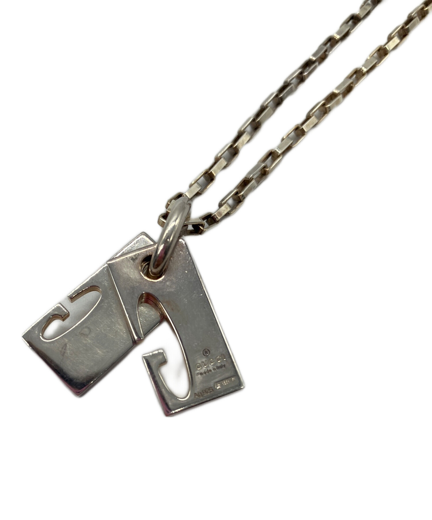 グッチ　ネックレス　チェーンネックレス ag925 中古・古着通販】GUCCI (グッチ) ネックレス GUCCI AG925 Gロゴ