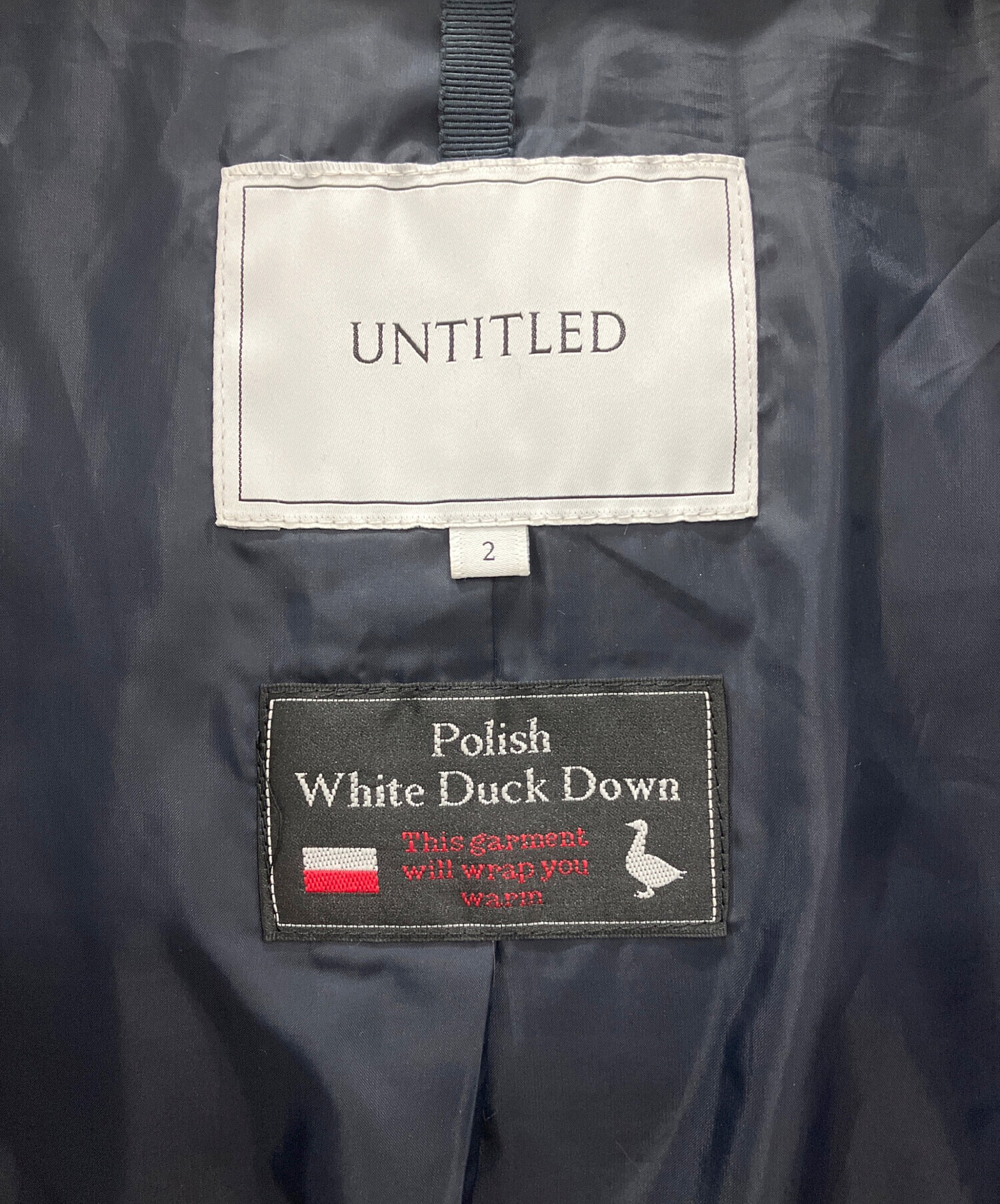 中古・古着通販】UNTITLED (アンタイトル) ダウンコート UNTITLED