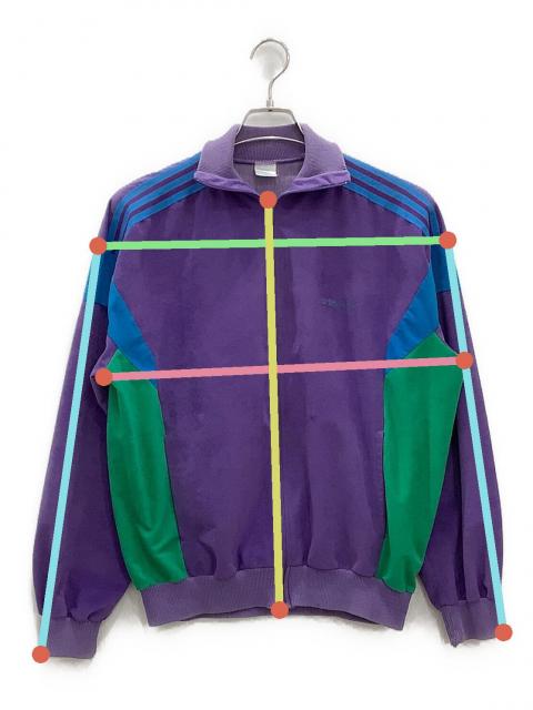 あおば着用似　90s トラックジャケット　ベロア　パープルライン　vintage 中古・古着通販】adidas (アディダス) ベロアトラックジャケット