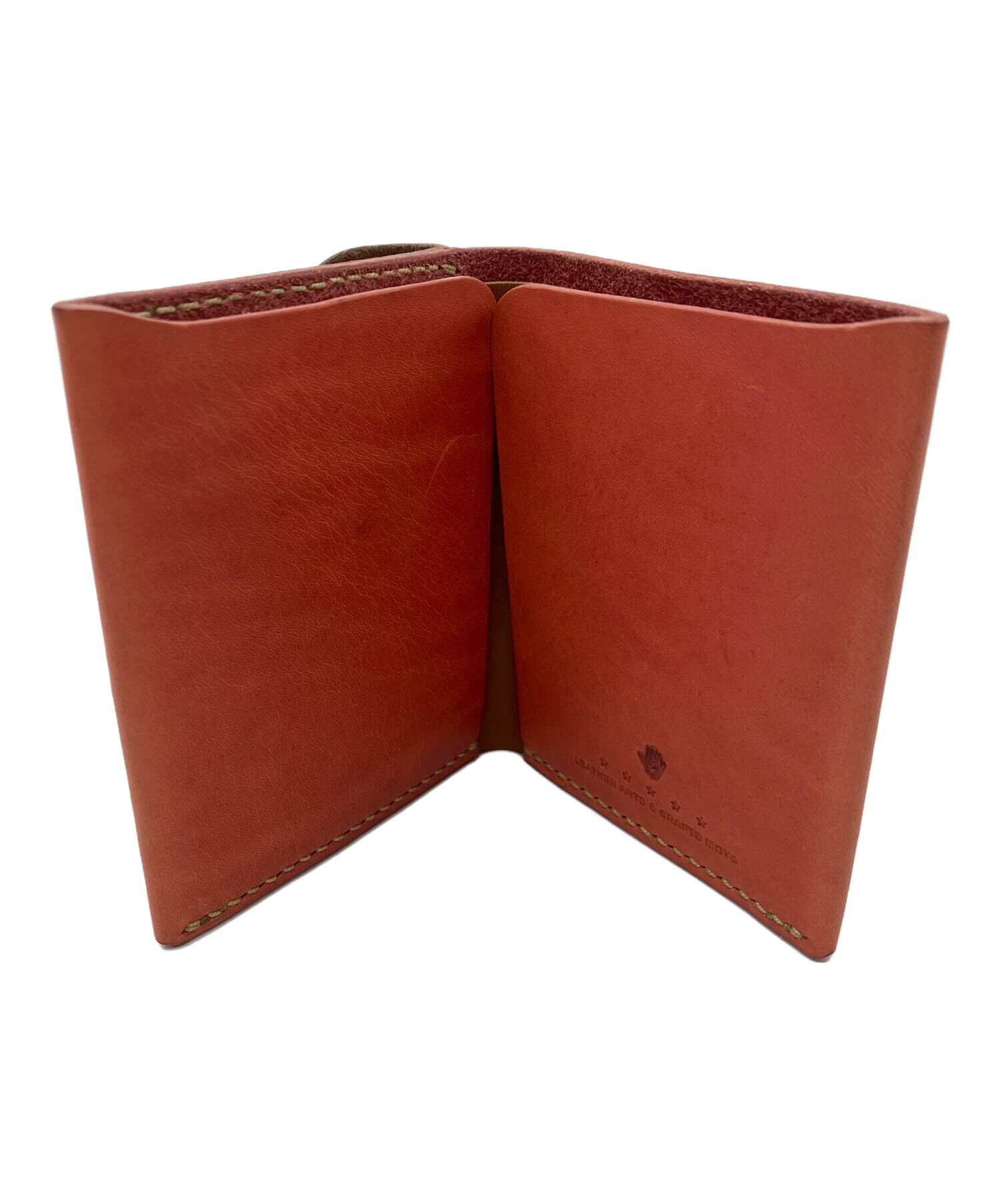 中古・古着通販】MOTO (モト) 2つ折り財布 MOTO ピンク×ブラウン