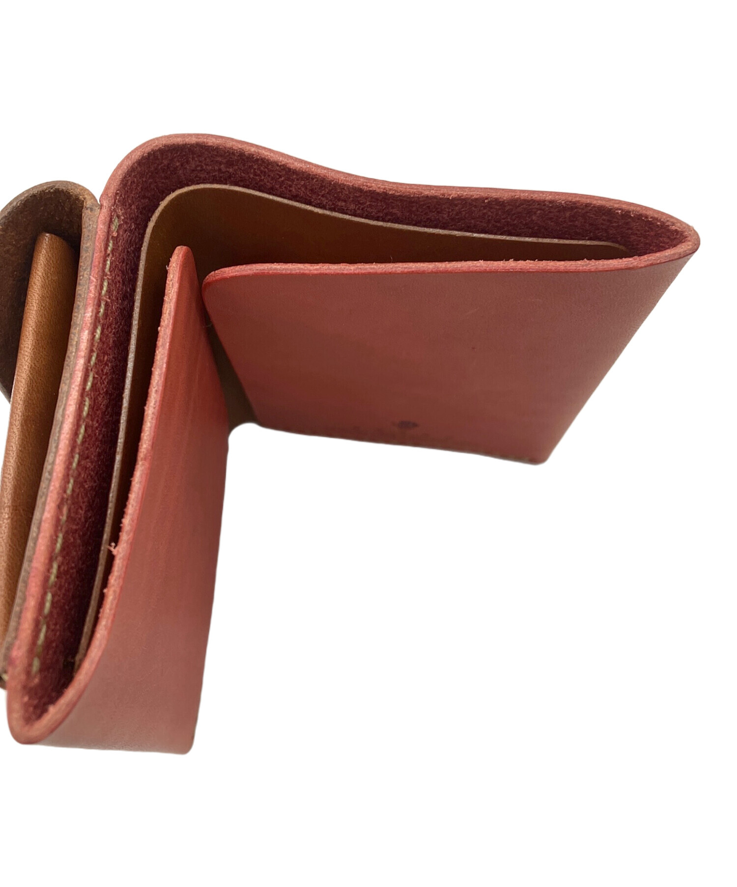 中古・古着通販】MOTO (モト) 2つ折り財布 MOTO ピンク×ブラウン