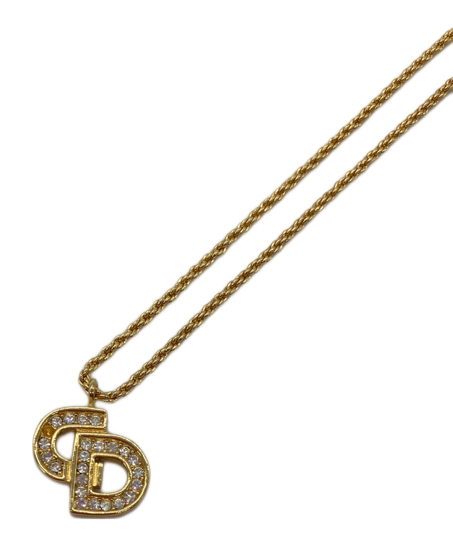 90s vintage Dior ゴールド ネックレス sv925 レトロ 古着 Christian Dior - vintage Christian Dior ディオール ネックレス 刻印
