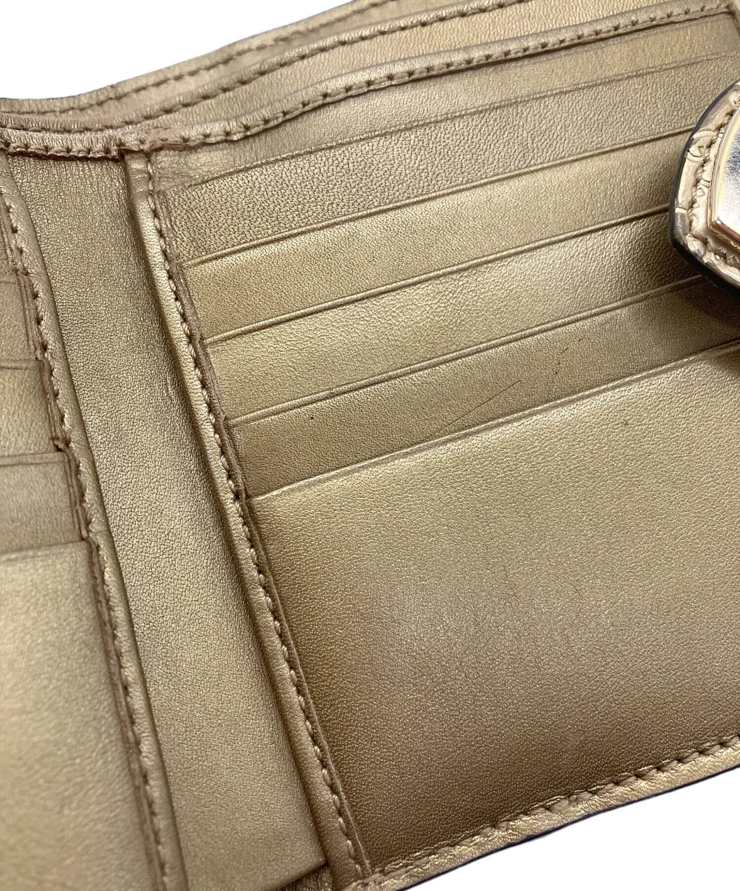 中古・古着通販】GUCCI (グッチ) 2つ折り財布 GUCCI ゴールド GG総柄