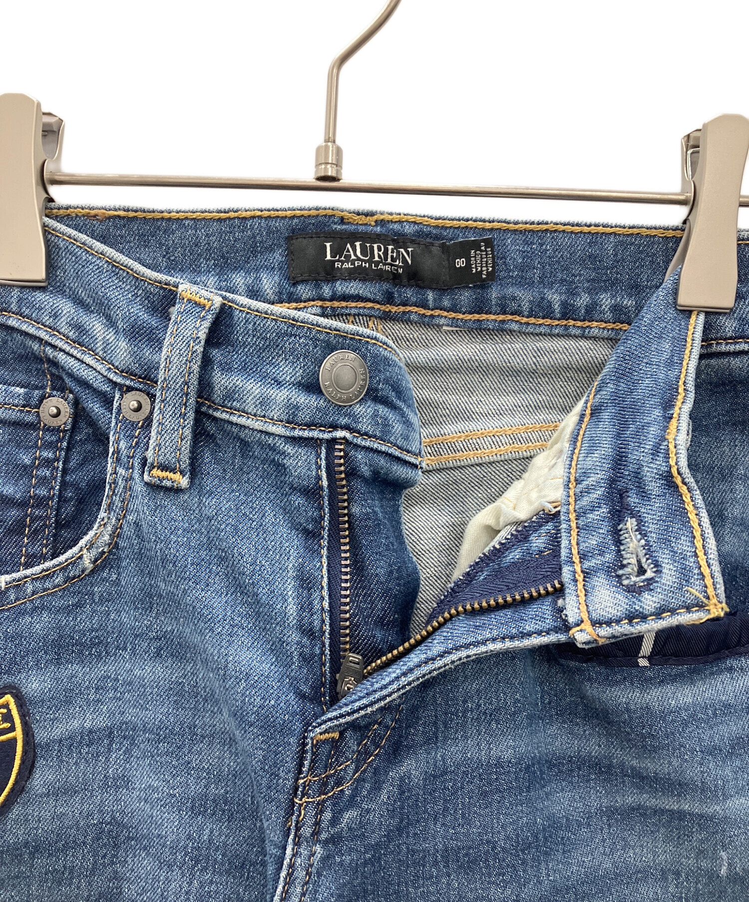 美品★ローレンラルフローレン　パッチワークデニム サイズ2 中古・古着通販】LAUREN RALPH LAUREN (ローレンラルフローレン