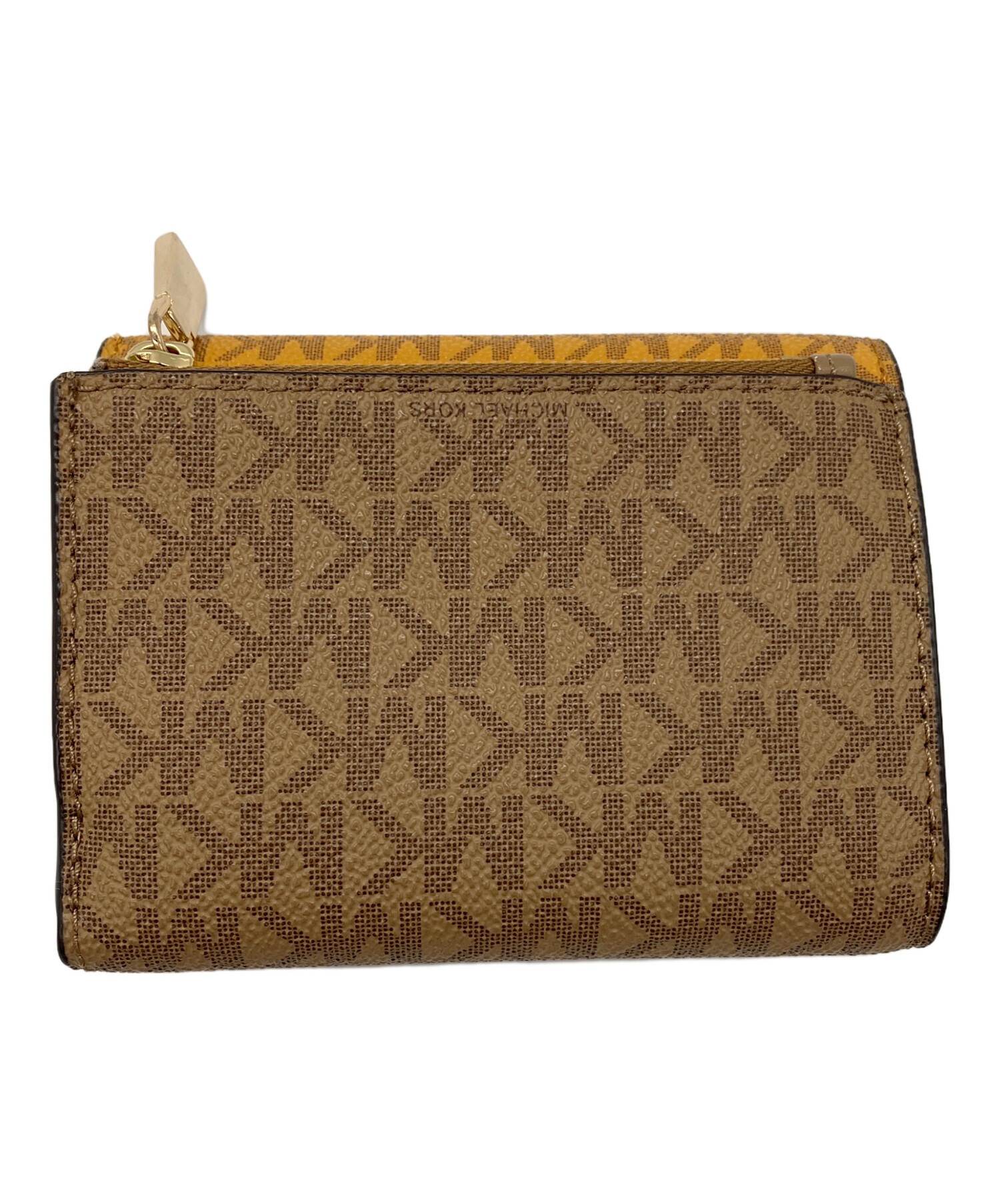 新品　正規品☆MICHAEL KORS 折り財布　イエロー　レザー　三つ折り財布 マイケルコース MICHAEL KORS 三つ折り財布 （イエロー系