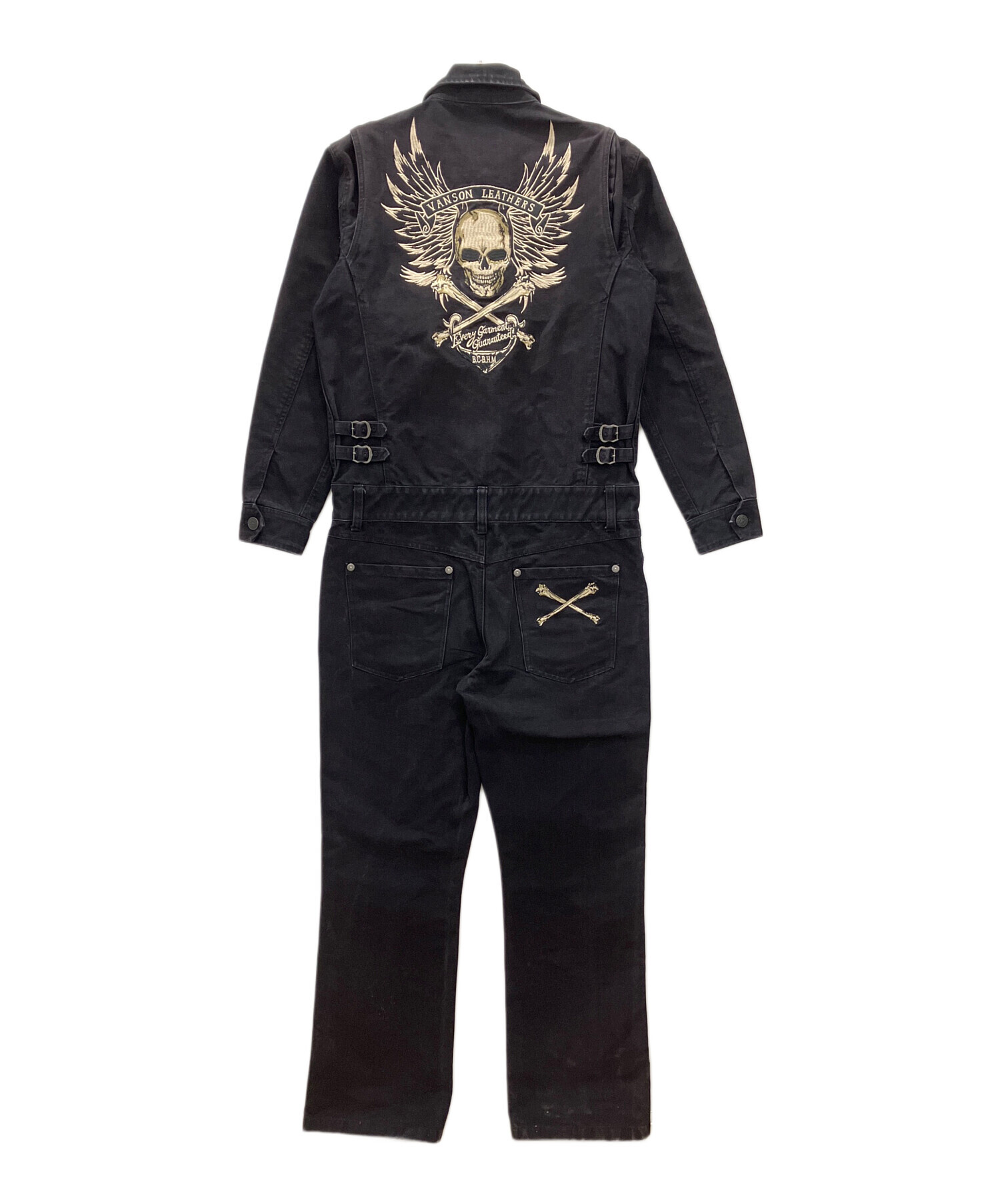 vanson コットンつなぎ XL 黒 中古・古着通販】VANSON (バンソン) つなぎ メンズ ネイビー サイズ:L