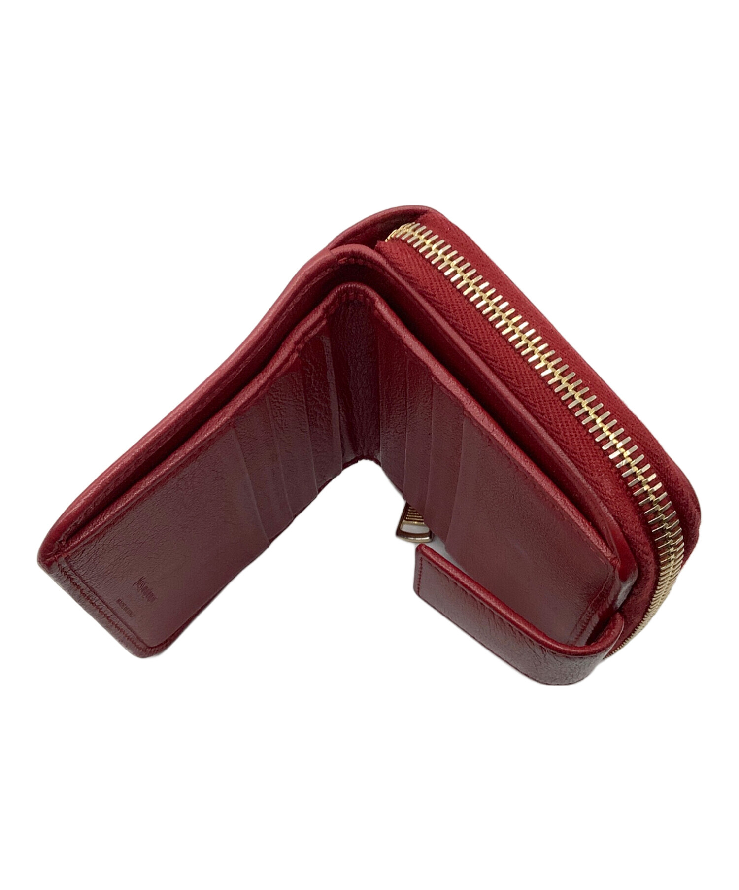 Yves Saint Laurent 二つ折り財布 レッド 中古・古着通販】Yves Saint Laurent (イヴサンローラン) 2つ折り財布