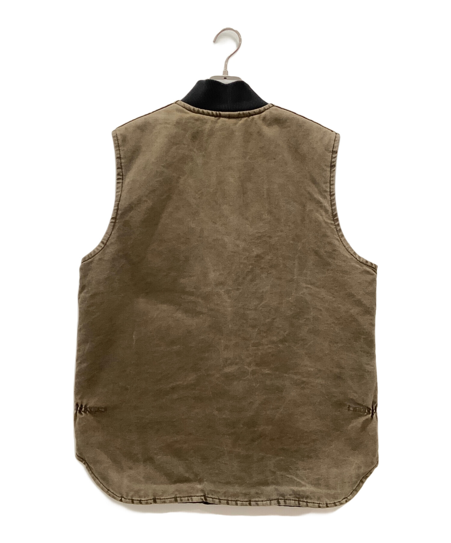 Carhartt カーハート ダック フリース ベスト カーキ (レディース X-LARGE) 中古 古着 Q9418 carhartt - Carhartt カーハート ダック フリース ベスト カーキ