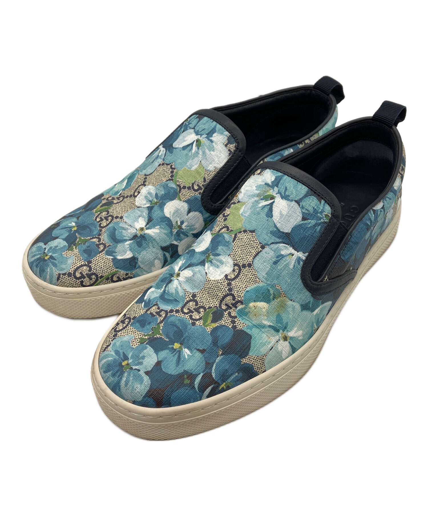 中古・古着通販】GUCCI (グッチ) スリッポン ネイビー サイズ:6 