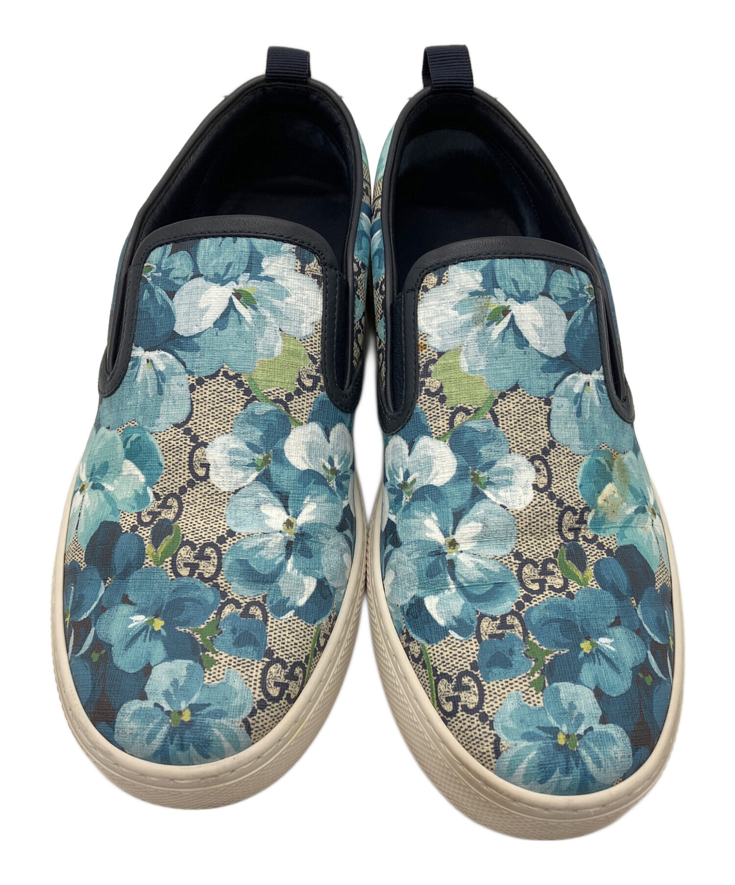 中古・古着通販】GUCCI (グッチ) スリッポン ネイビー サイズ:6 