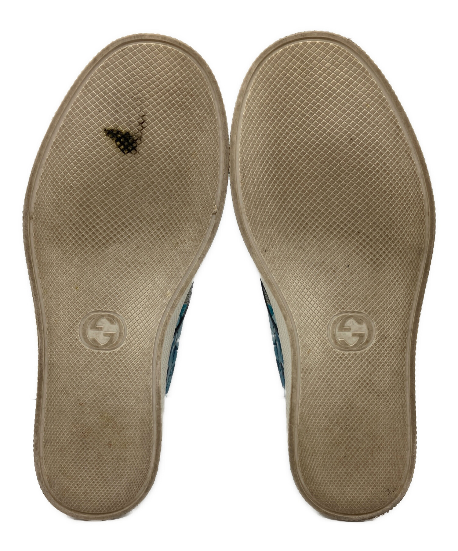 中古・古着通販】GUCCI (グッチ) スリッポン ネイビー サイズ:6 