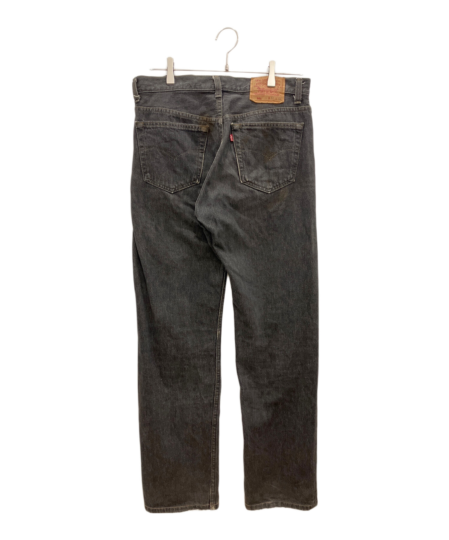 中古・古着通販】LEVI'S (リーバイス) 先染めブラックデニムパンツ
