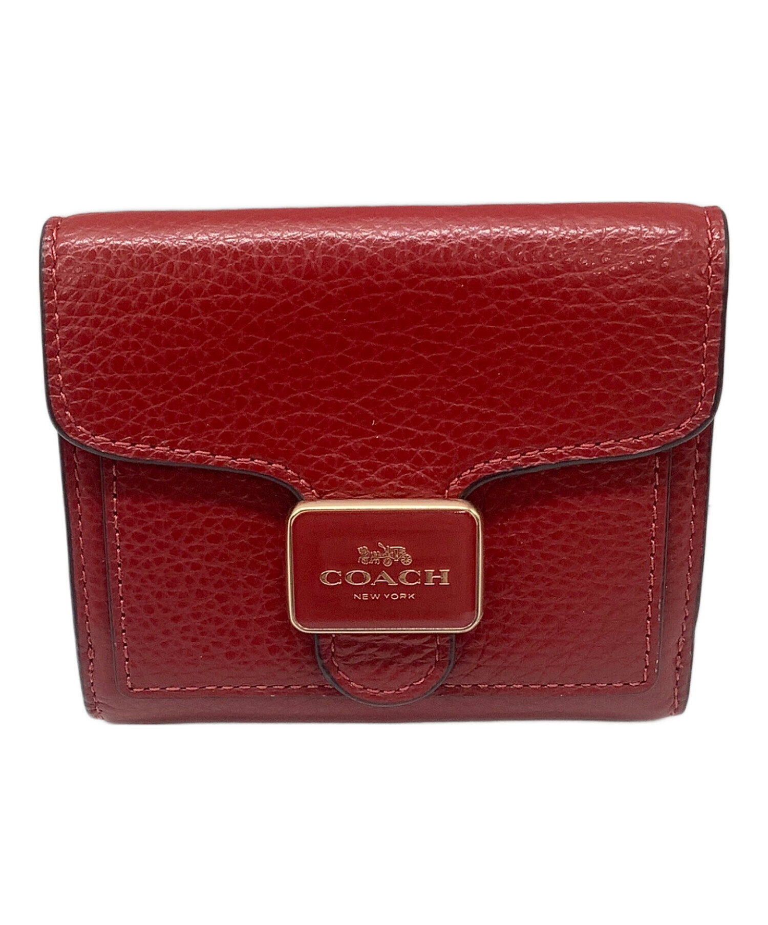 COACH二つ折り財布F25937シグネチャーエナメルレッド新品未使用品 COACH - COACH二つ折り財布F25937シグネチャーエナメルレッド新品未