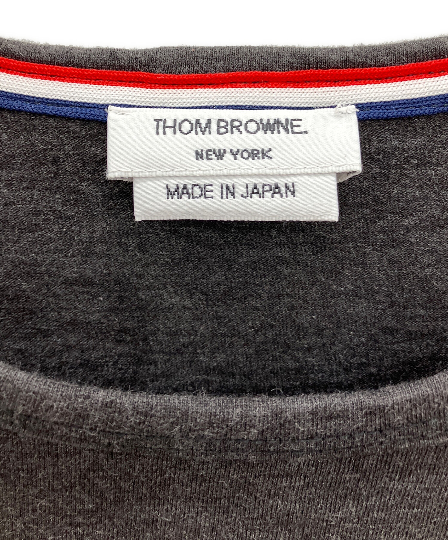 中古・古着通販】Thom Browne (トムブラウン) 半袖カットソー ブラック