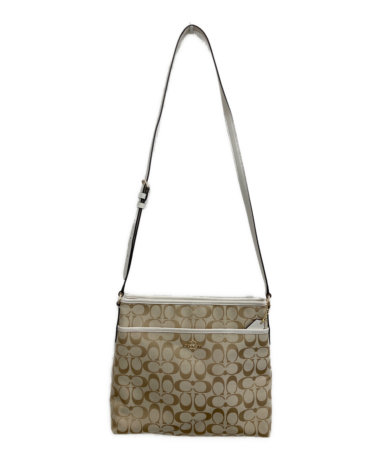 中古・古着通販】COACH (コーチ) ショルダーバッグ ベージュ｜ブランド 