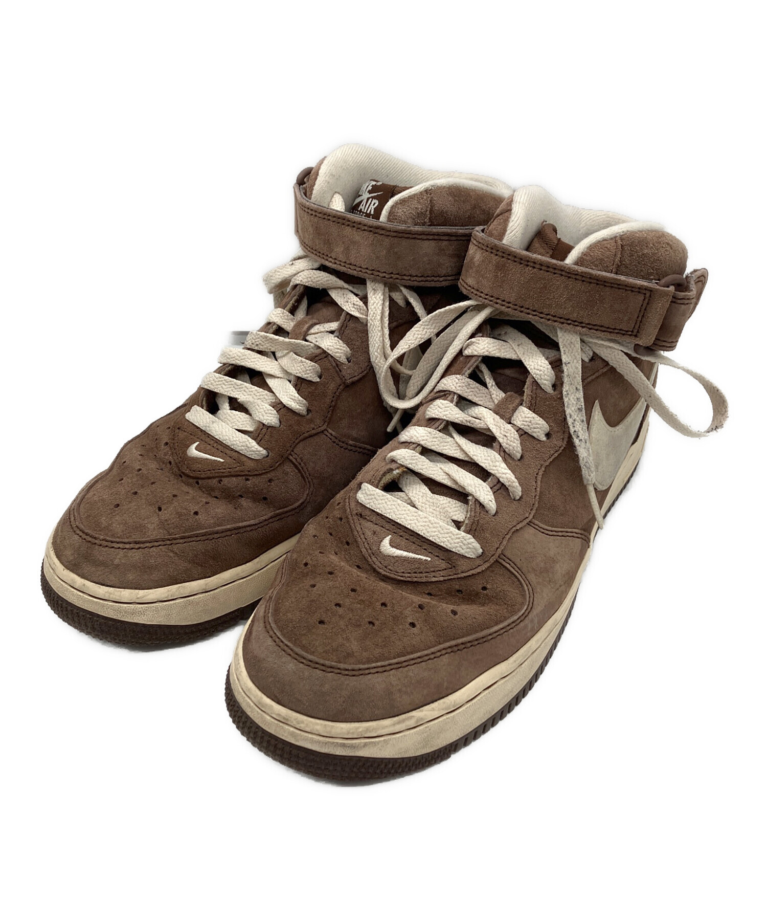中古・古着通販】NIKE (ナイキ) ハイカットスニーカー ブラウン サイズ