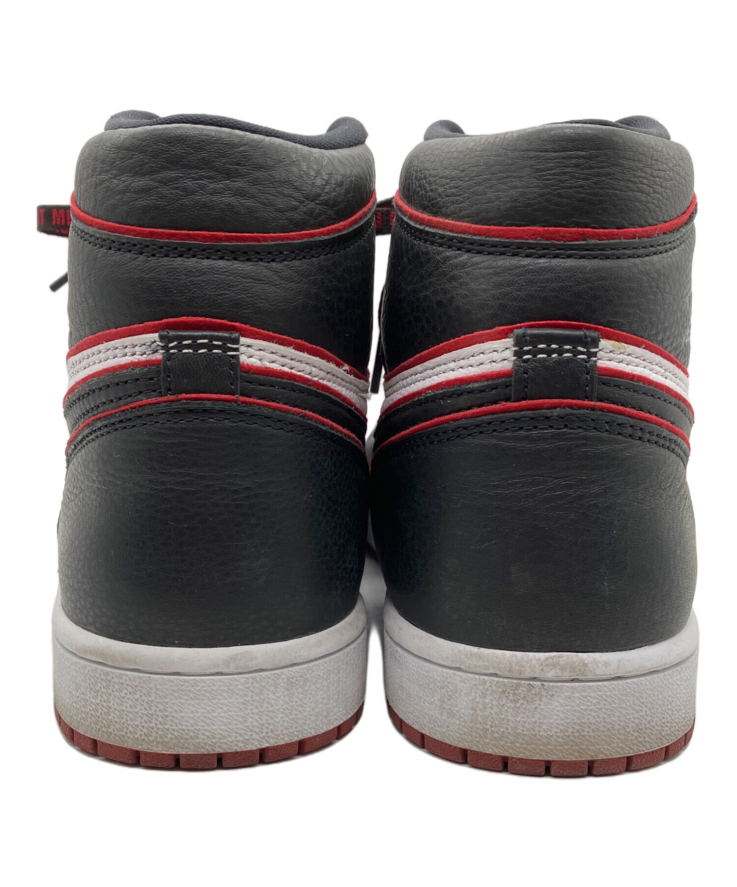 中古・古着通販】NIKE (ナイキ) ハイカットスニーカー ブラック×レッド