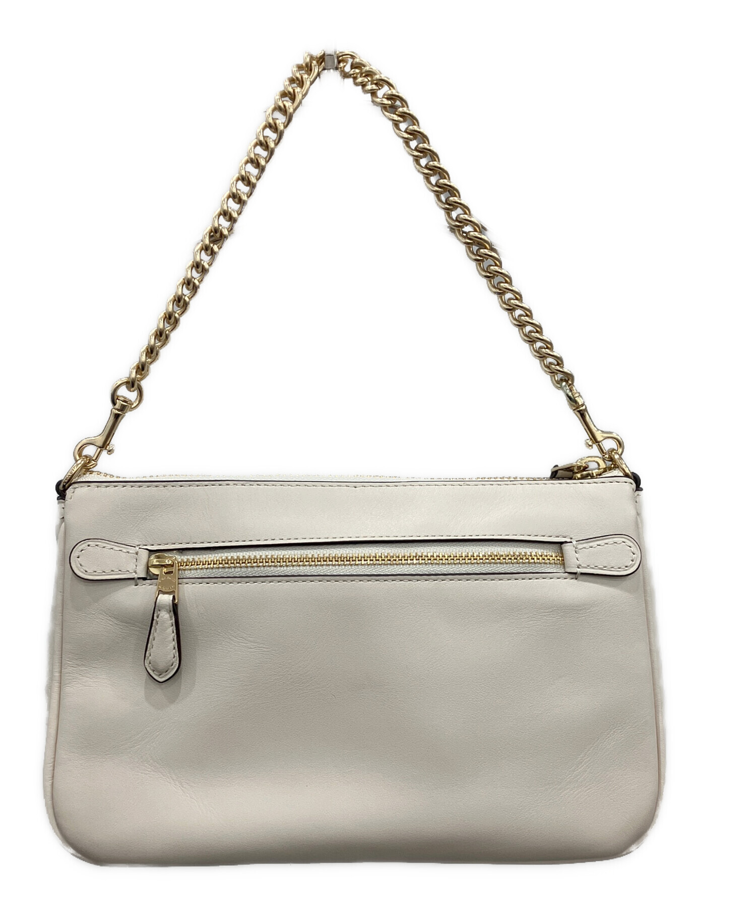中古・古着通販】COACH (コーチ) チェーンショルダーバッグ ホワイト