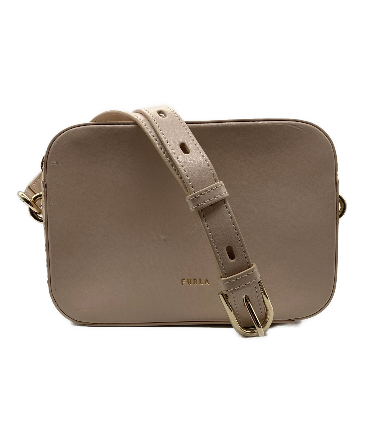 【未使用】FURLA ショルダーバッグ 中古・古着通販】FURLA (フルラ) ブロックショルダーバッグ ピンク