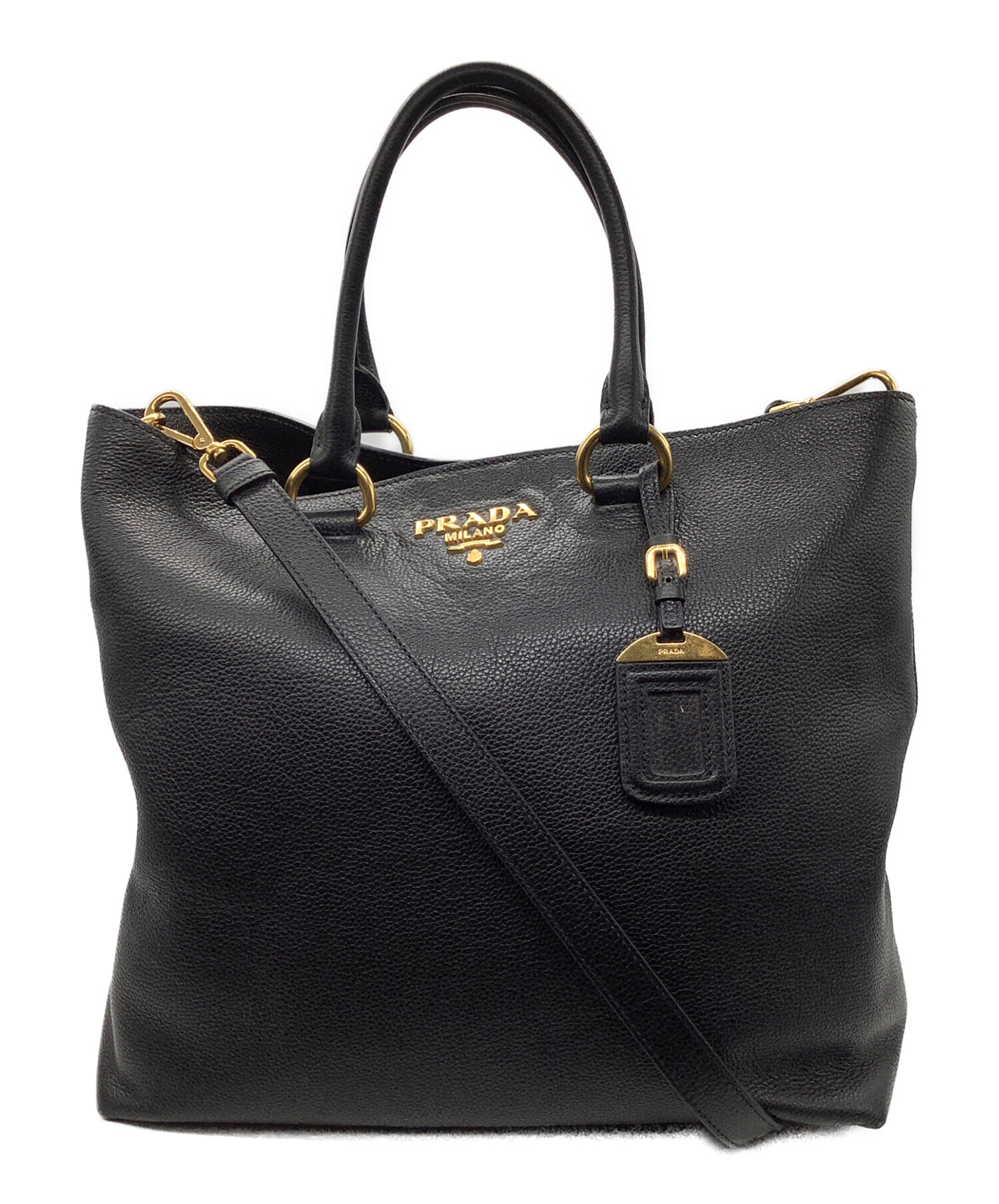 中古・古着通販】PRADA (プラダ) 2WAYレザートートバッグ ヴィッテロ