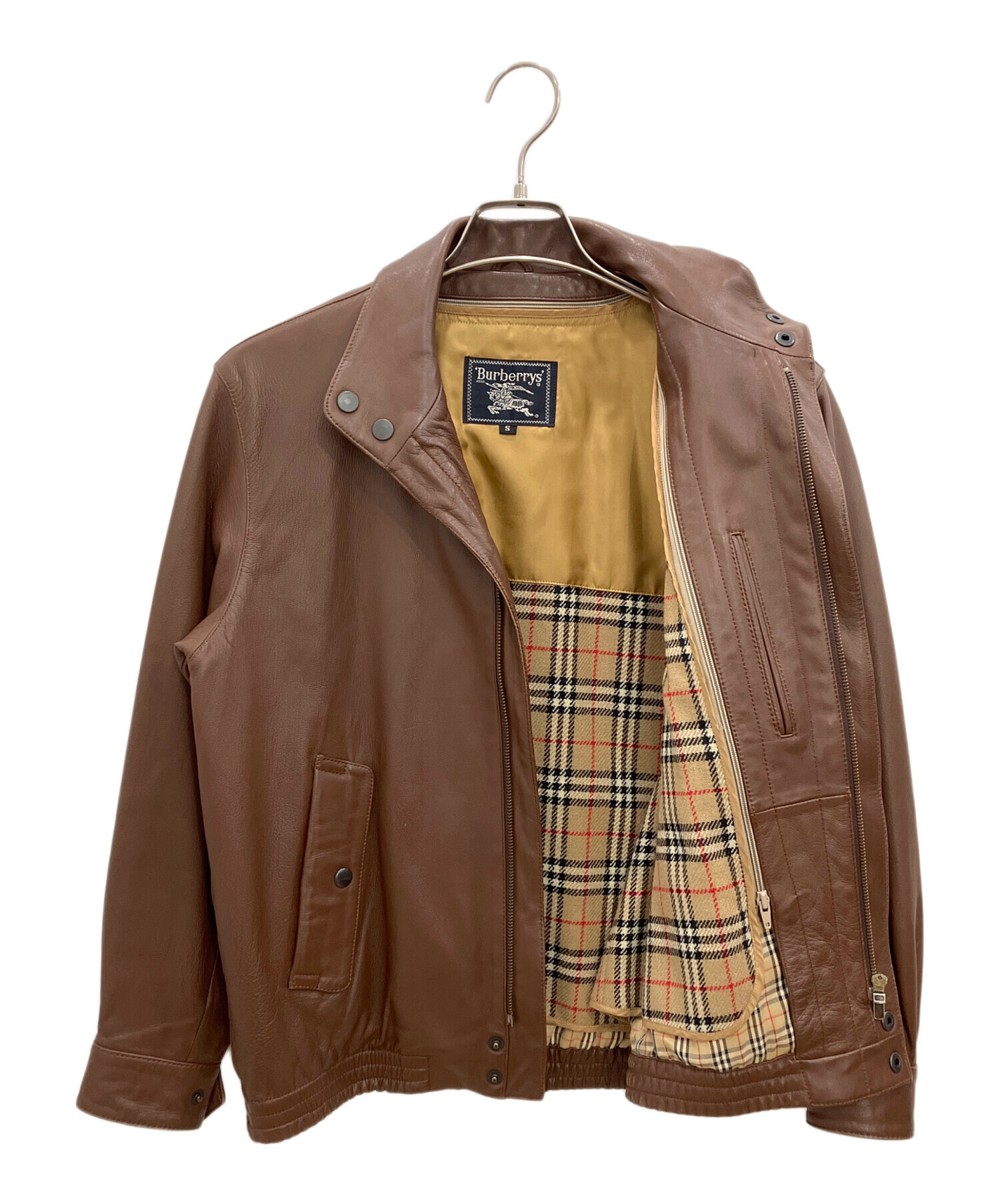 【正規品】美品　Burberry バーバリー　ブラウン　革ジャケット 38 中古・古着通販】Burberry's (バーバリーズ) レザージャケット