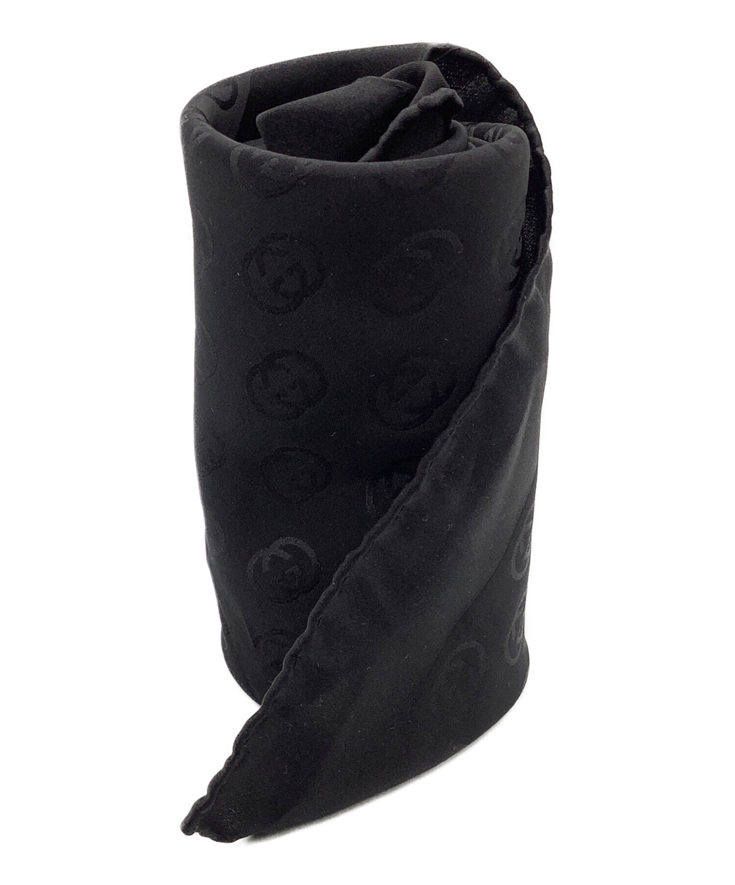 中古・古着通販】GUCCI (グッチ) シルクスカーフ ブラック｜ブランド