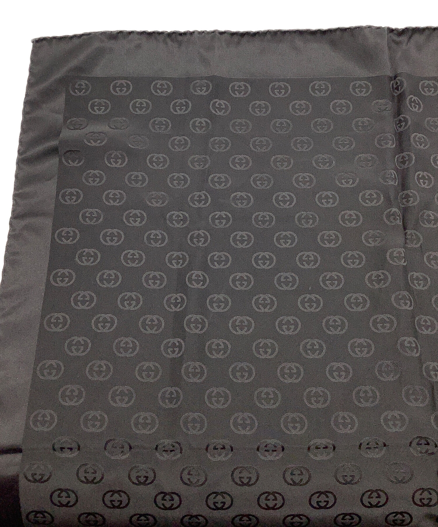 中古・古着通販】GUCCI (グッチ) シルクスカーフ ブラック｜ブランド