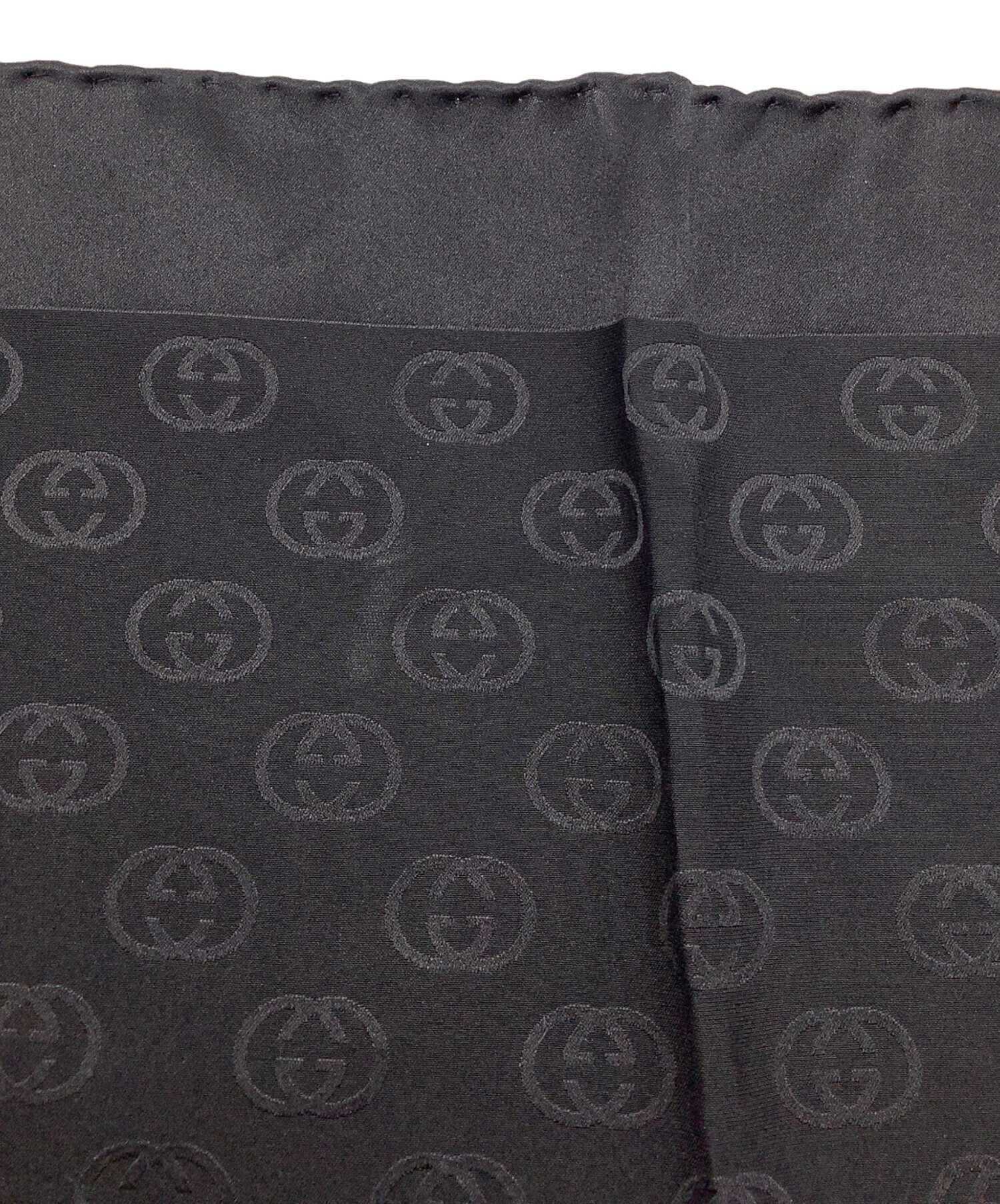 中古・古着通販】GUCCI (グッチ) シルクスカーフ ブラック｜ブランド