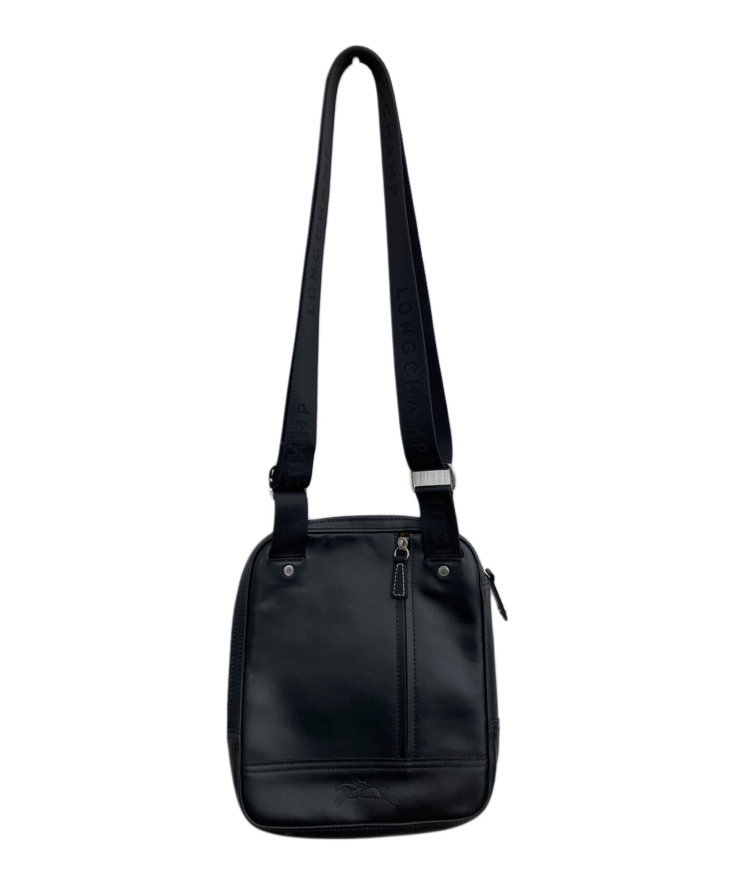 中古・古着通販】LONGCHAMP (ロンシャン) レザーショルダーバッグ