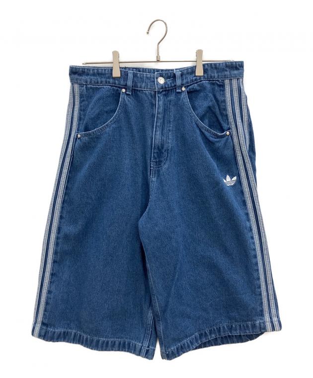 中古・古着通販】adidas (アディダス) ハーフデニムパンツ ブルー