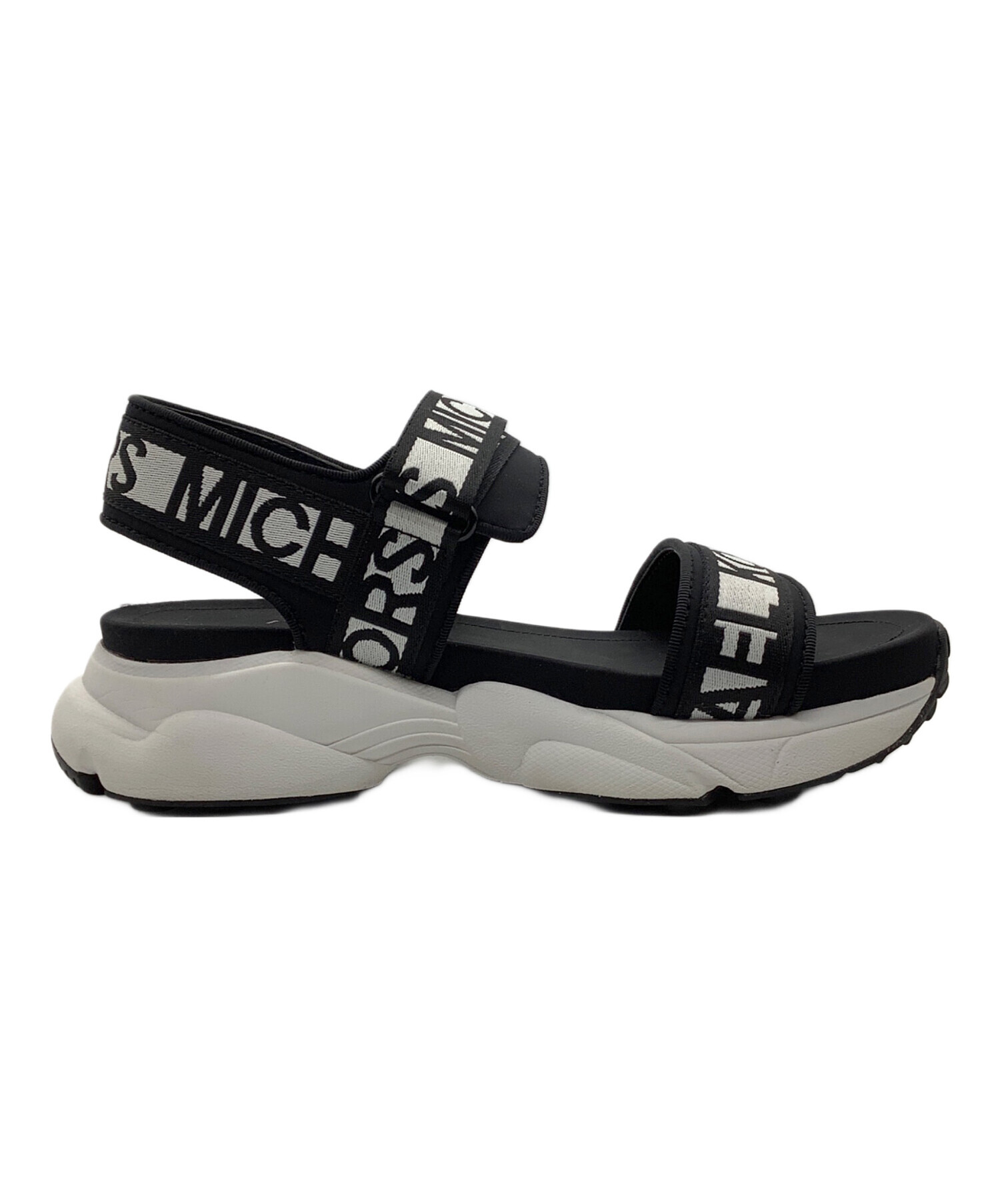 MICHAEL KORS ロゴストラップ サンダル ブラック 中古・古着通販】MICHAEL KORS (マイケルコース) ストラップサンダル