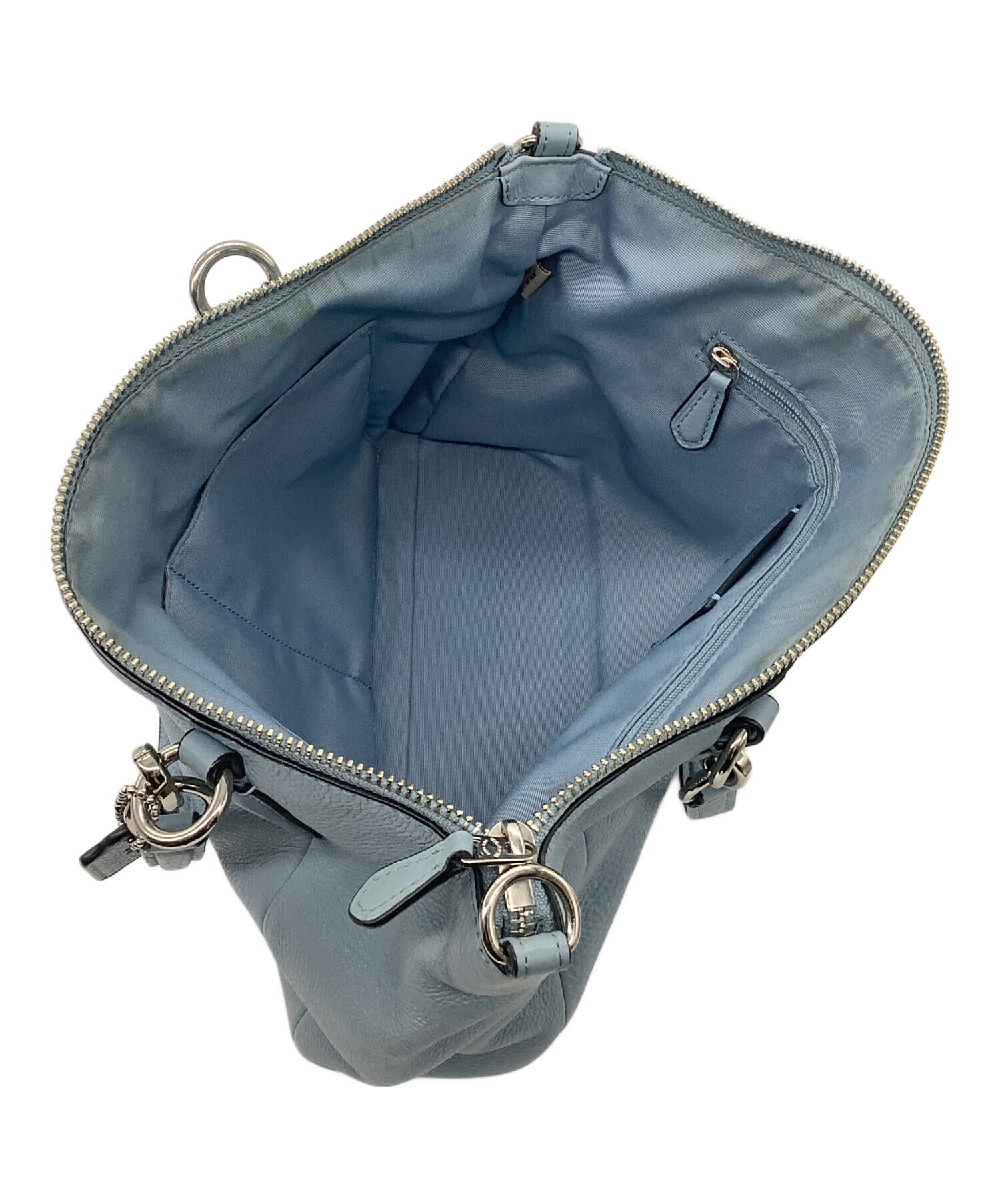 75【未使用】COACH ハンドバッグ 中古・古着通販】COACH (コーチ) ショルダーバッグ スカイブルー
