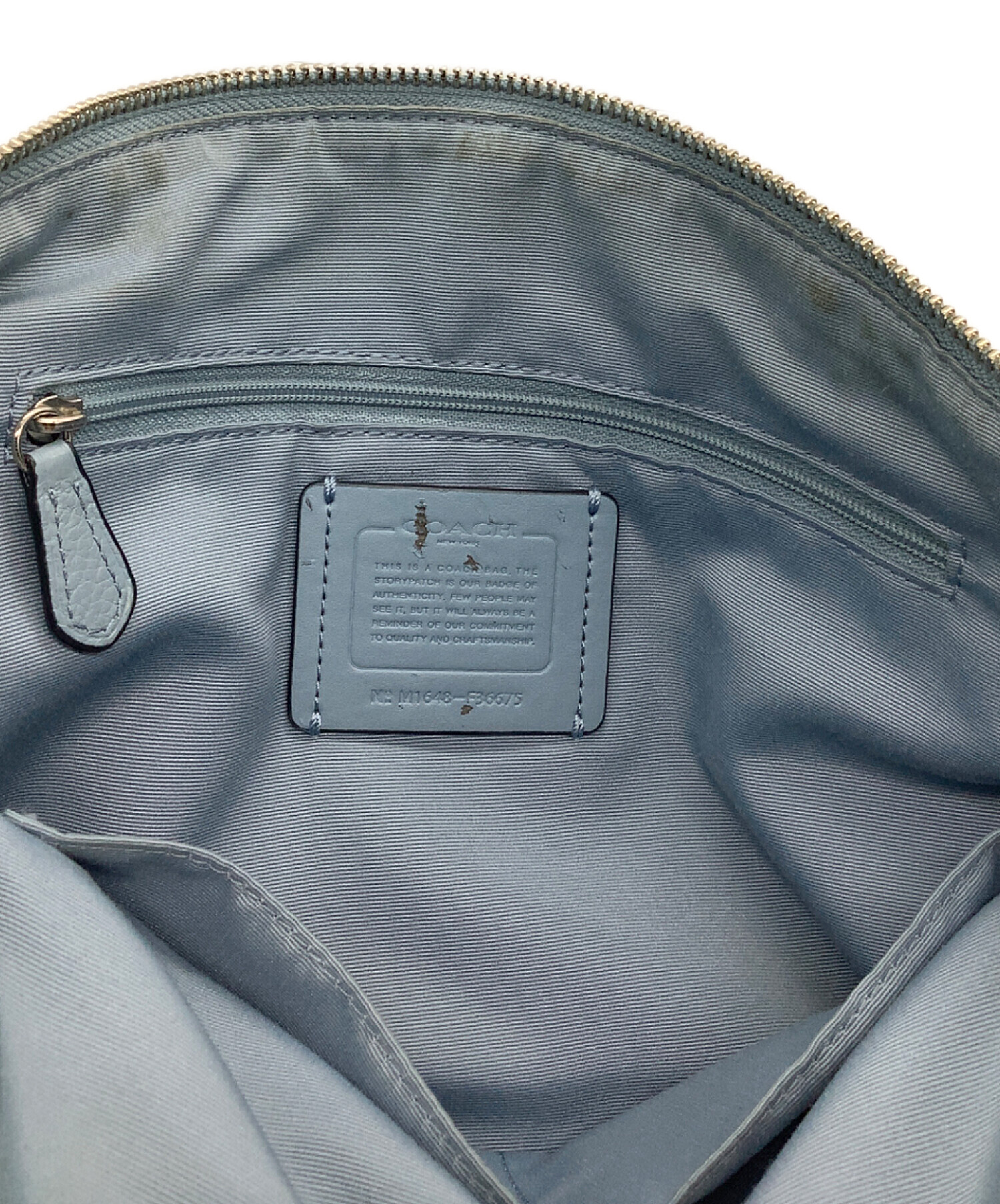中古・古着通販】COACH (コーチ) ショルダーバッグ スカイブルー