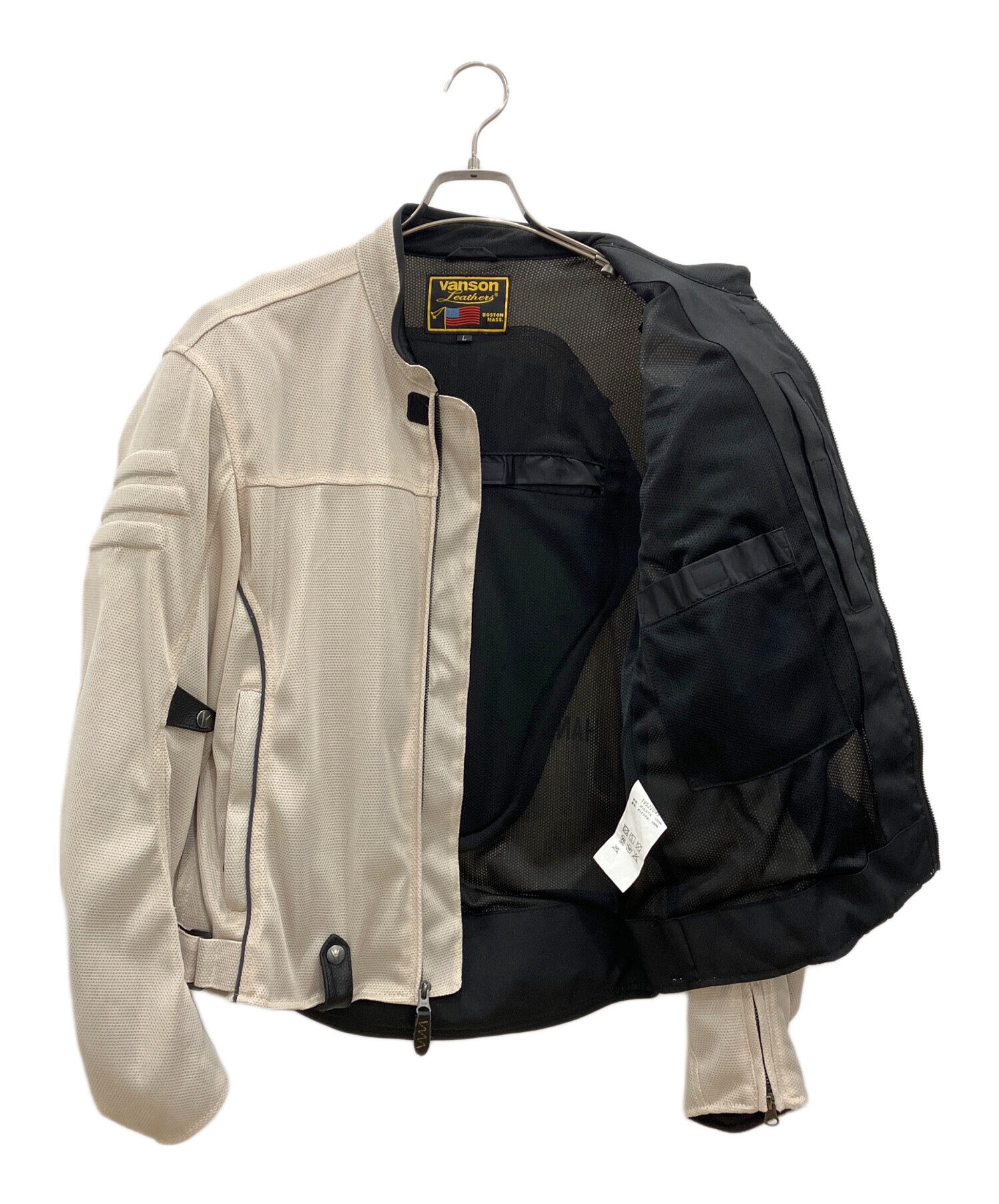 中古・古着通販】VANSON (バンソン) メッシュライダースジャケット