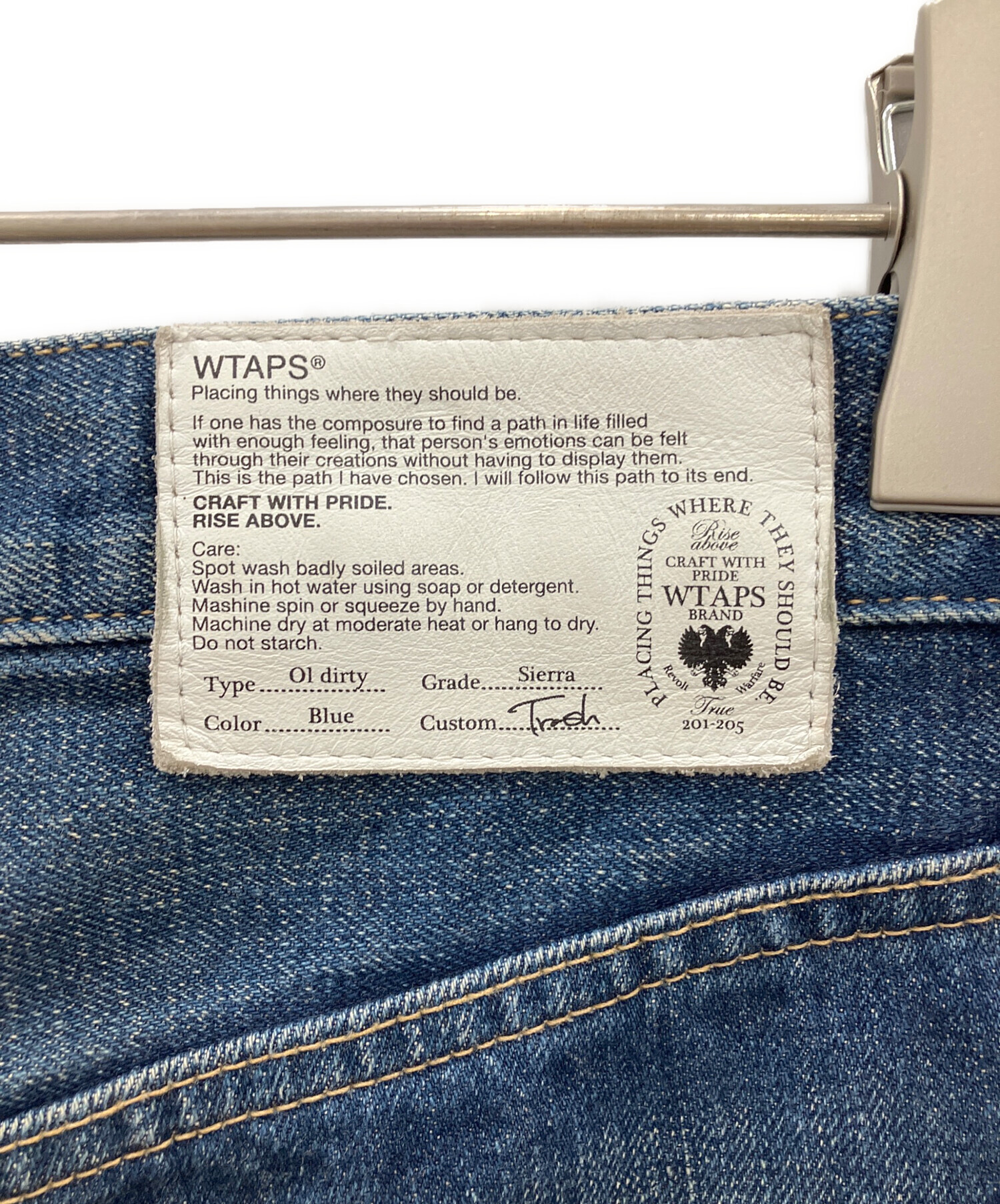 中古・古着通販】WTAPS (ダブルタップス) デニムパンツ ブルー サイズ