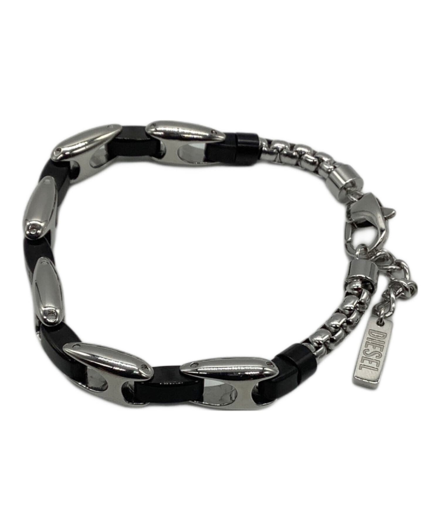 中古・古着通販】DIESEL (ディーゼル) ツートンブレスレット ブラック