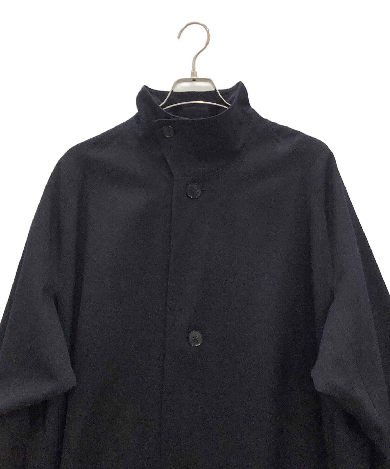 CABaN ウールギャバジン スタンドカラーコート ネイビー S 中古・古着通販】CABAN (キャバン) ウールギャバジンスタンドカラー