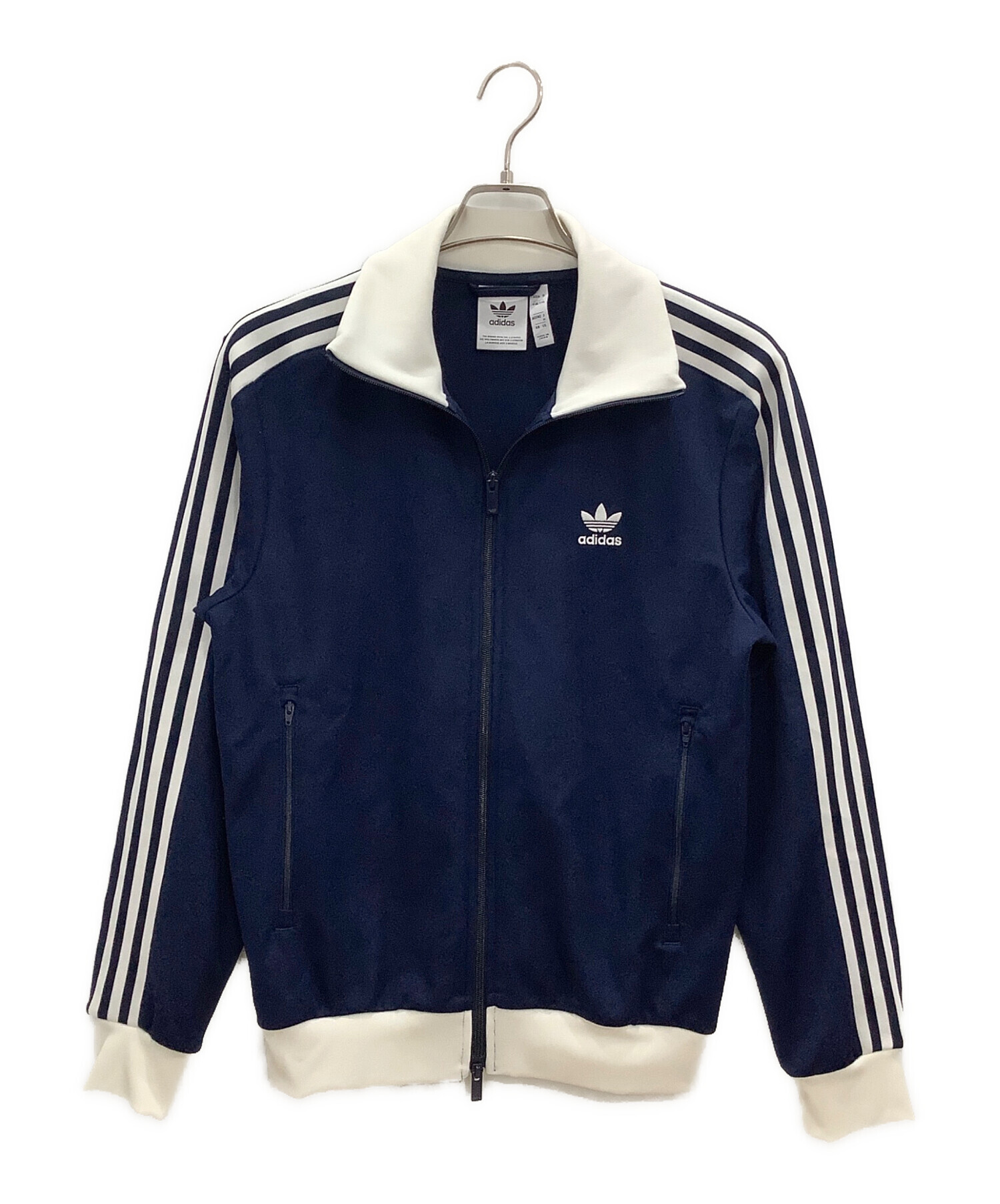 美品 トラックジャケット ネイビー アディダス トレフォイル 中古・古着通販】adidas (アディダス) トラックジャケット ネイビー