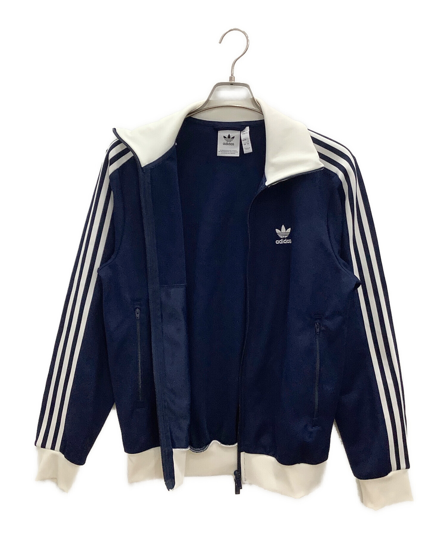 美品 トラックジャケット ネイビー アディダス トレフォイル 中古・古着通販】adidas (アディダス) トラックジャケット ネイビー