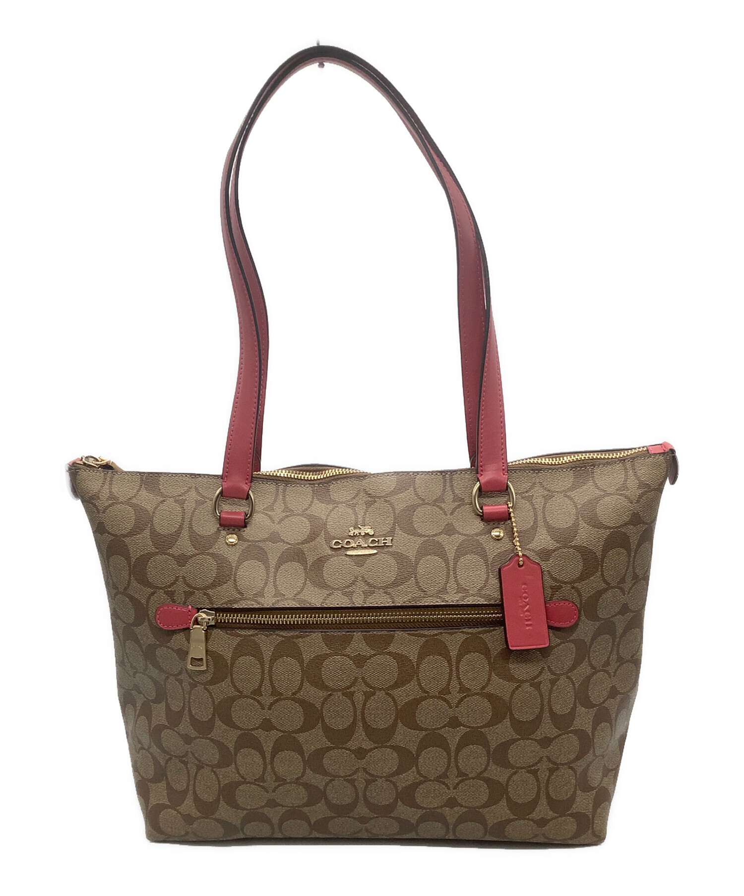中古・古着通販】COACH (コーチ) トートバッグ シグネチャー ベージュ