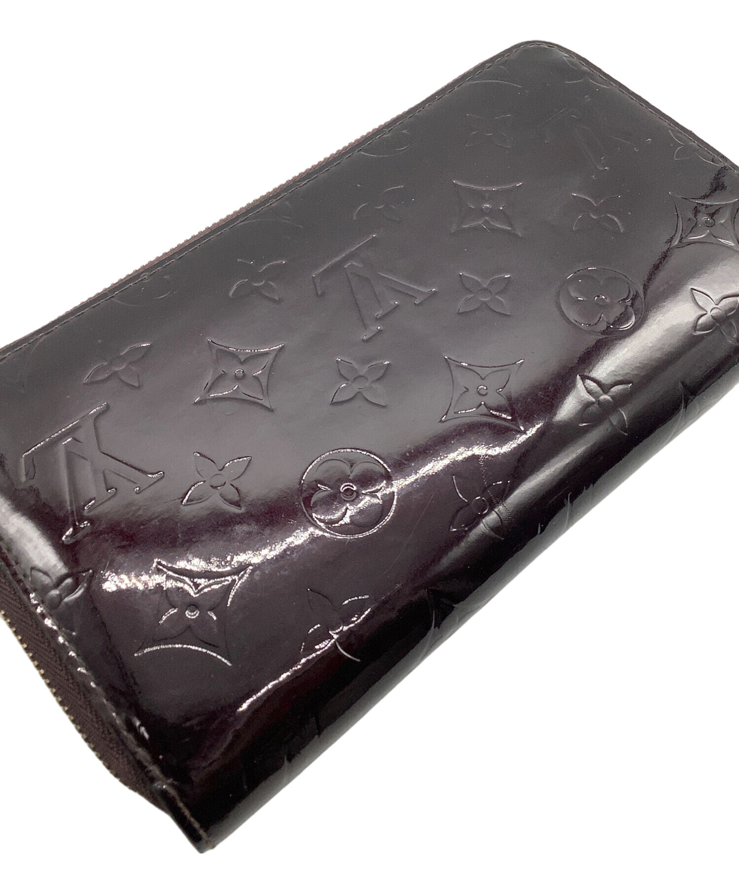 LOUIS VUITTON ヴェルニ ジッピーウォレット 長財布　アマラント 中古・古着通販】LOUIS VUITTON (ルイ ヴィトン) 長財布 ヴェルニ