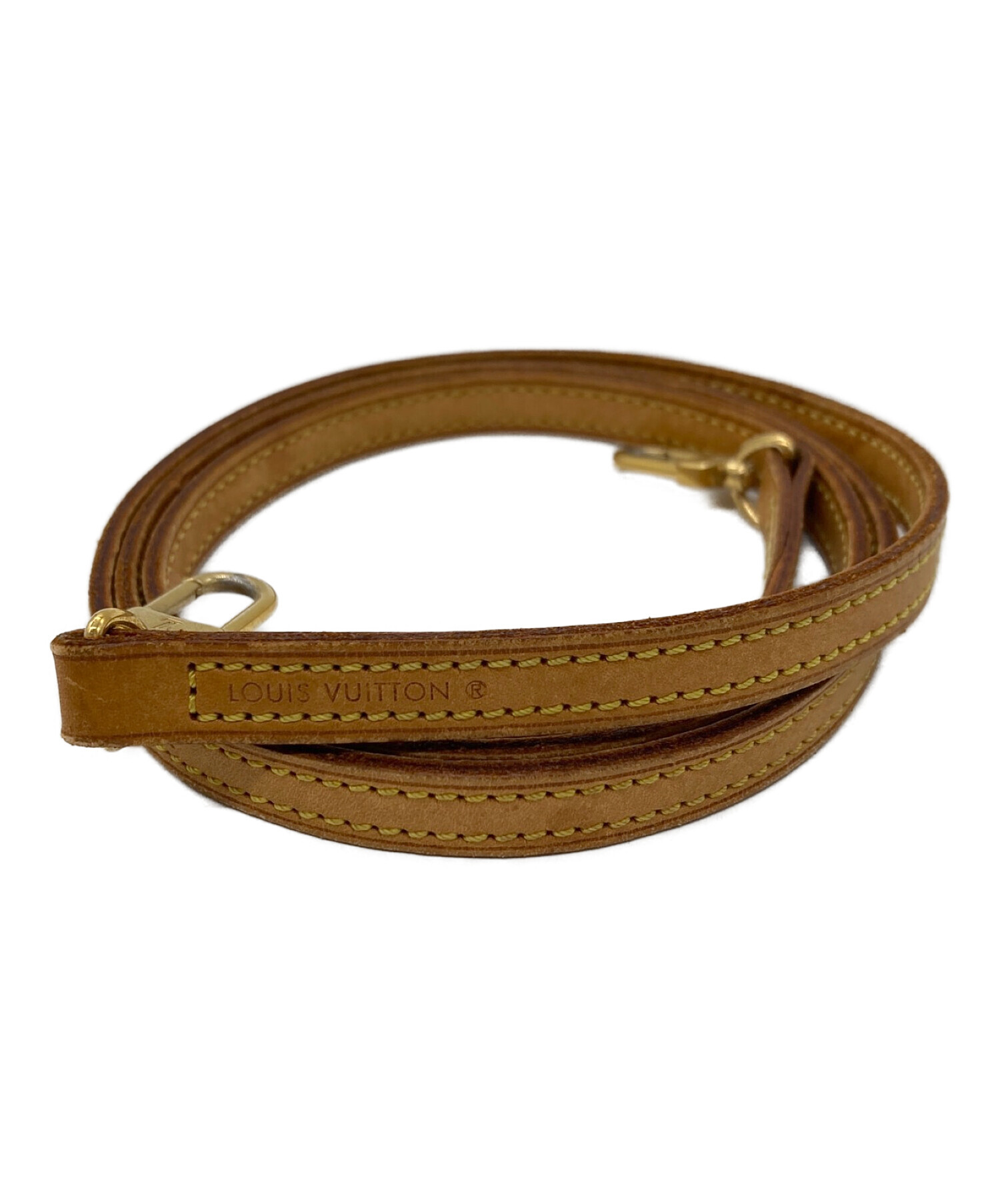 Louis Vuitton♡ ブラウンレザー ストラップ 中古・古着通販】LOUIS VUITTON (ルイ ヴィトン) ショルダーストラップ