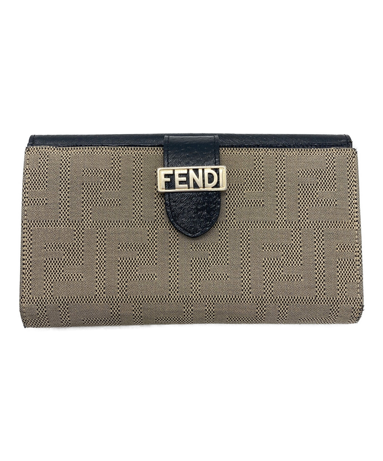 中古・古着通販】FENDI (フェンディ) ズッカ柄長財布 ブラウン