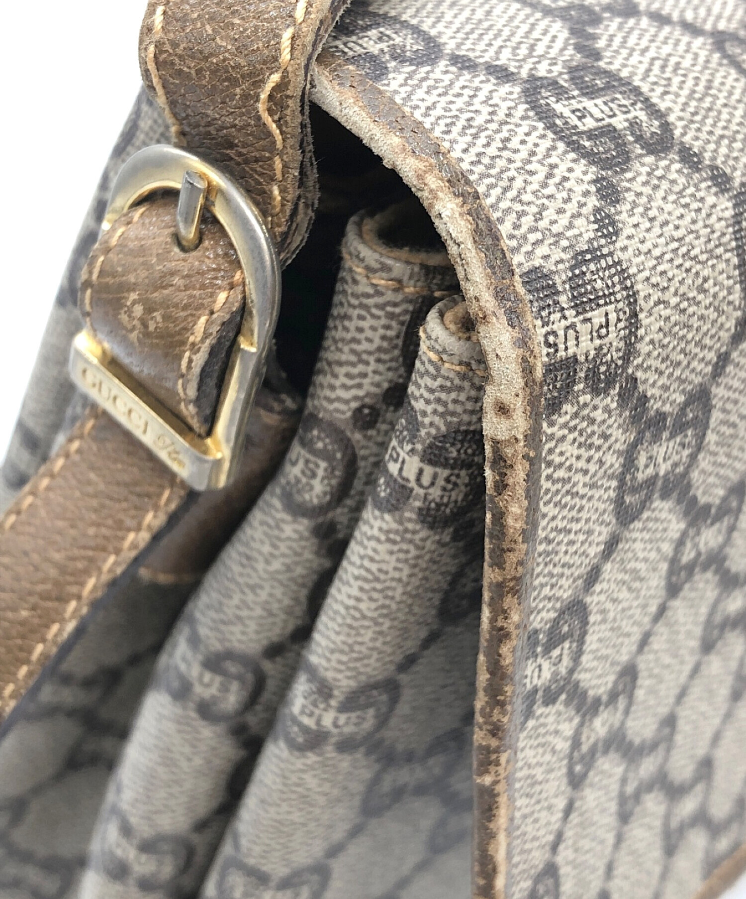 中古・古着通販】GUCCI PLUS (グッチ プラス) GGスプリーム グレー 